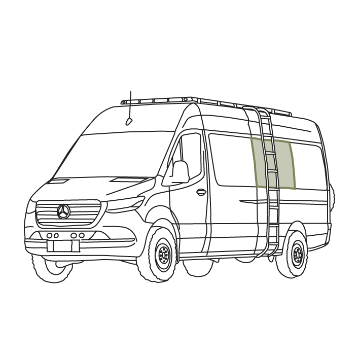 VanEssential Transit Insulated Front Door Magnetic Window Covers