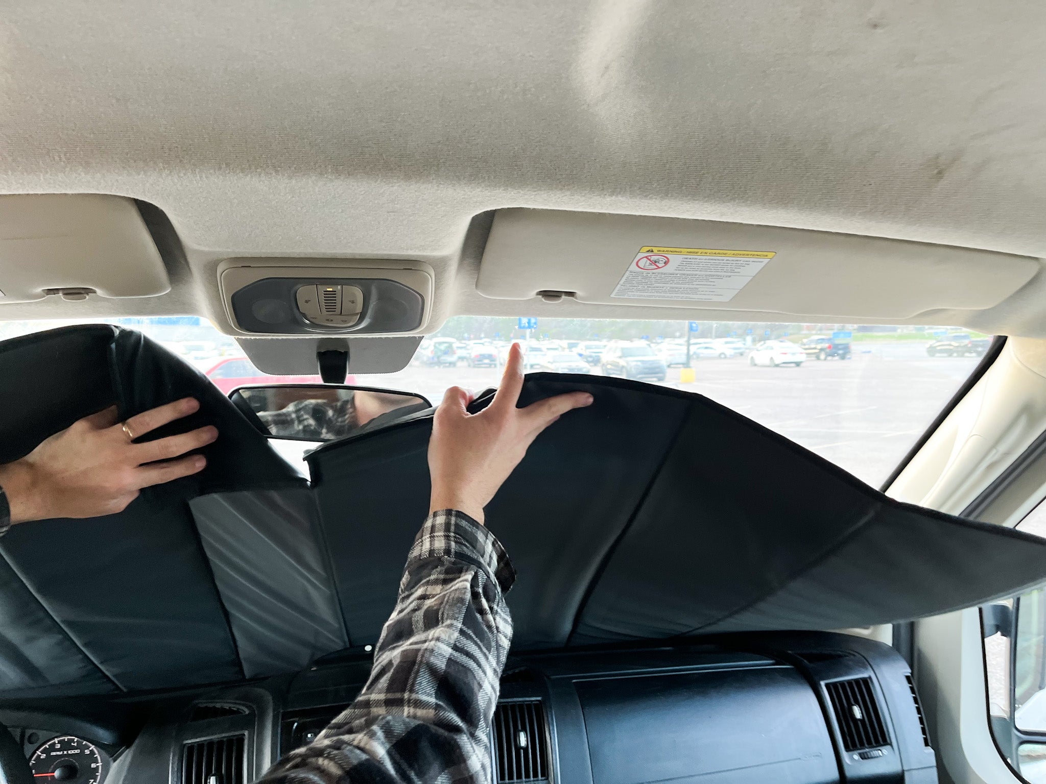 VanEssential Ram Promaster Stealth Front Windshield Cover - Thermal Privacy