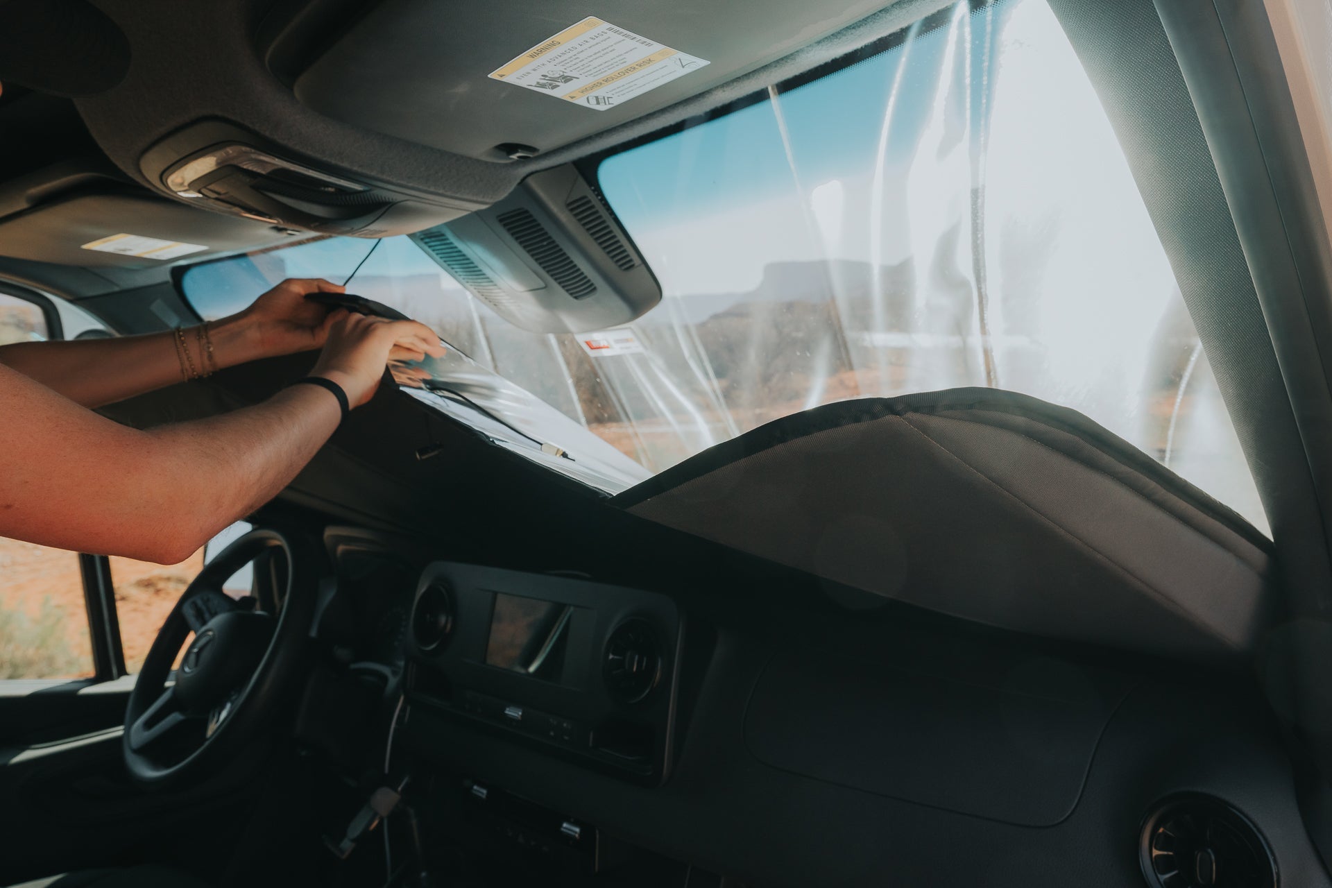 VanEssential Mercedes Sprinter Reflective Front Windshield Cover - Thermal Privacy