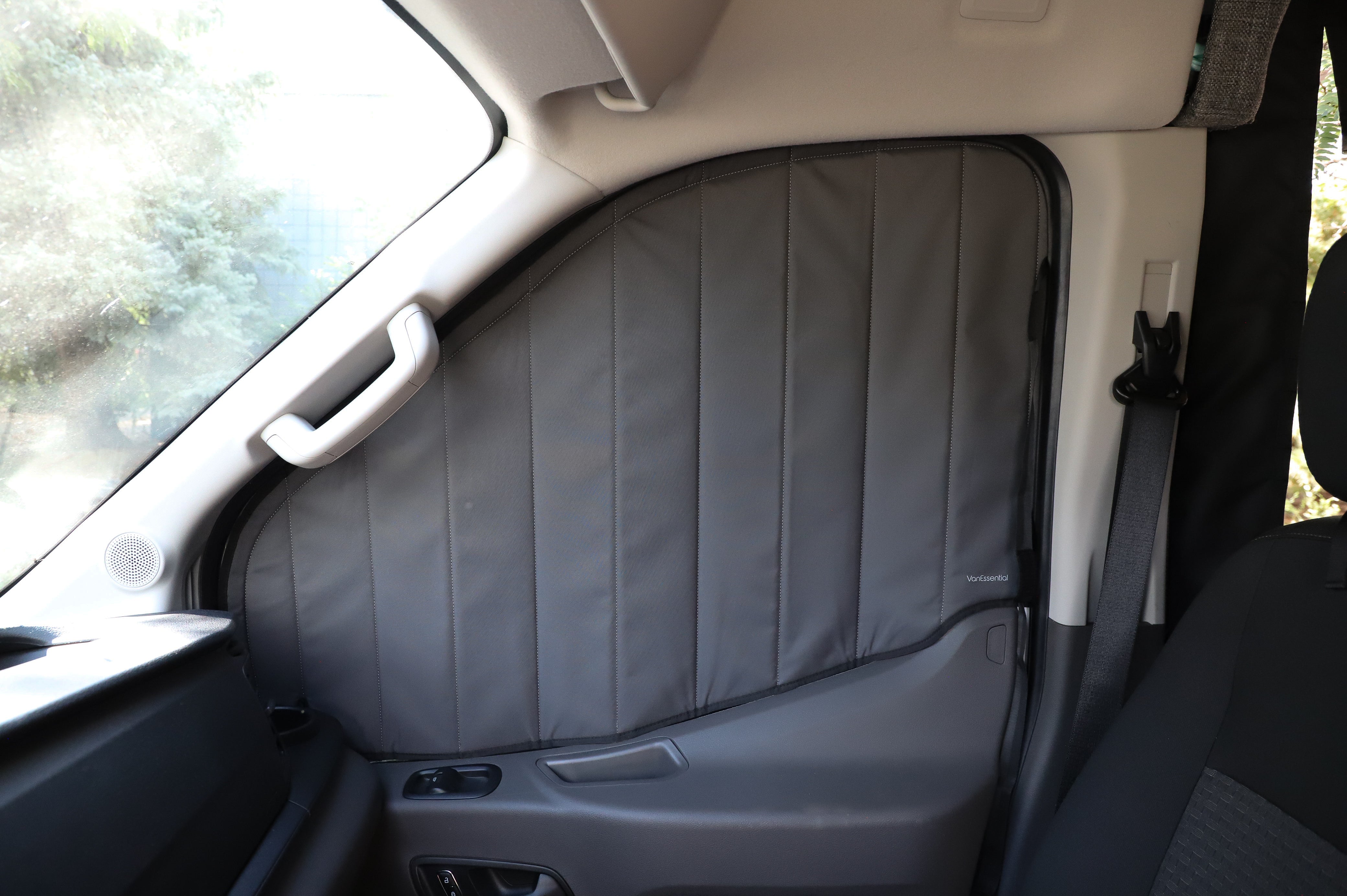 VanEssential Ford Transit Stealth Front Door Window Covers (Pair) - Thermal Privacy