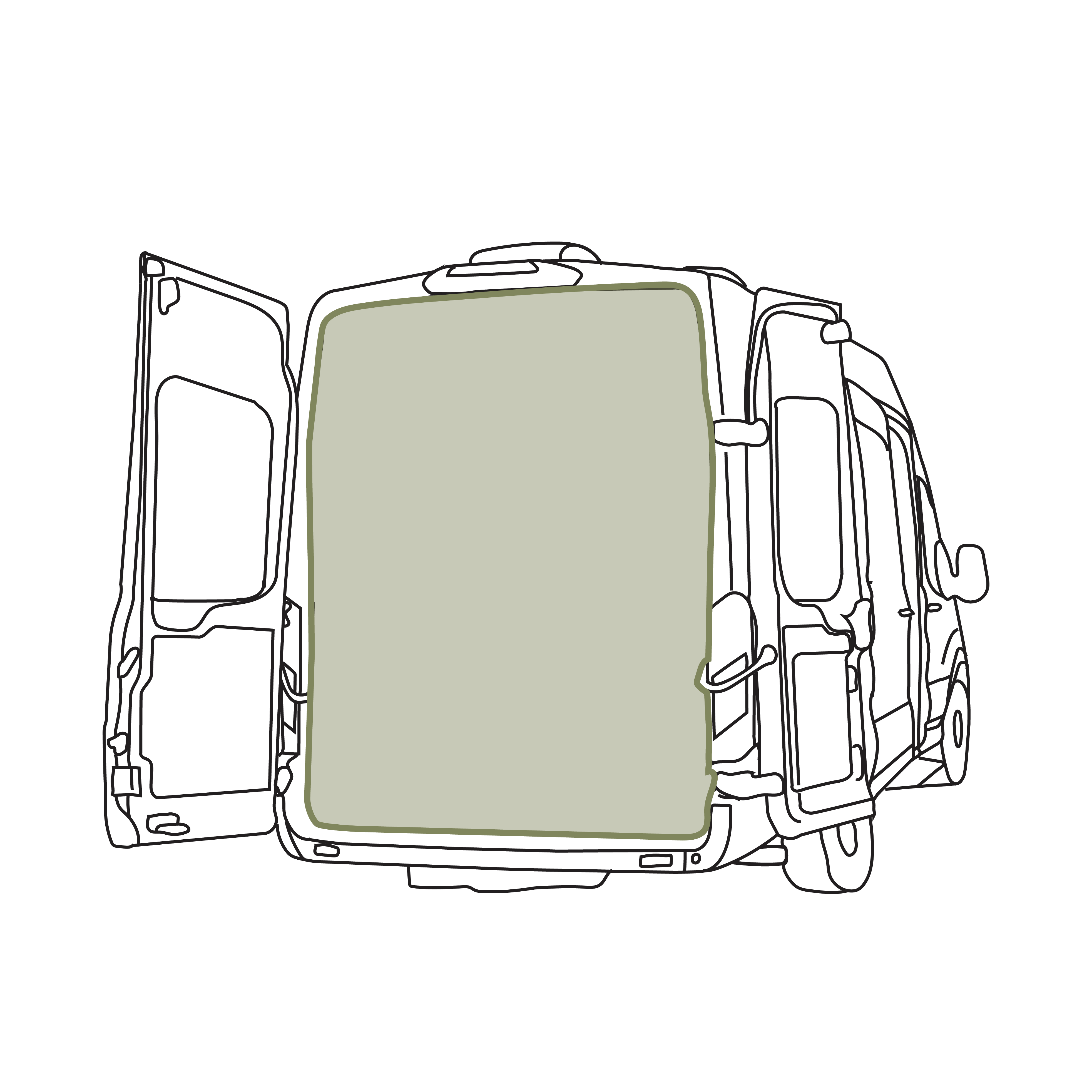 VanEssential Ford Transit Bug Screen - Rear Door - Rear-Door Airflow
