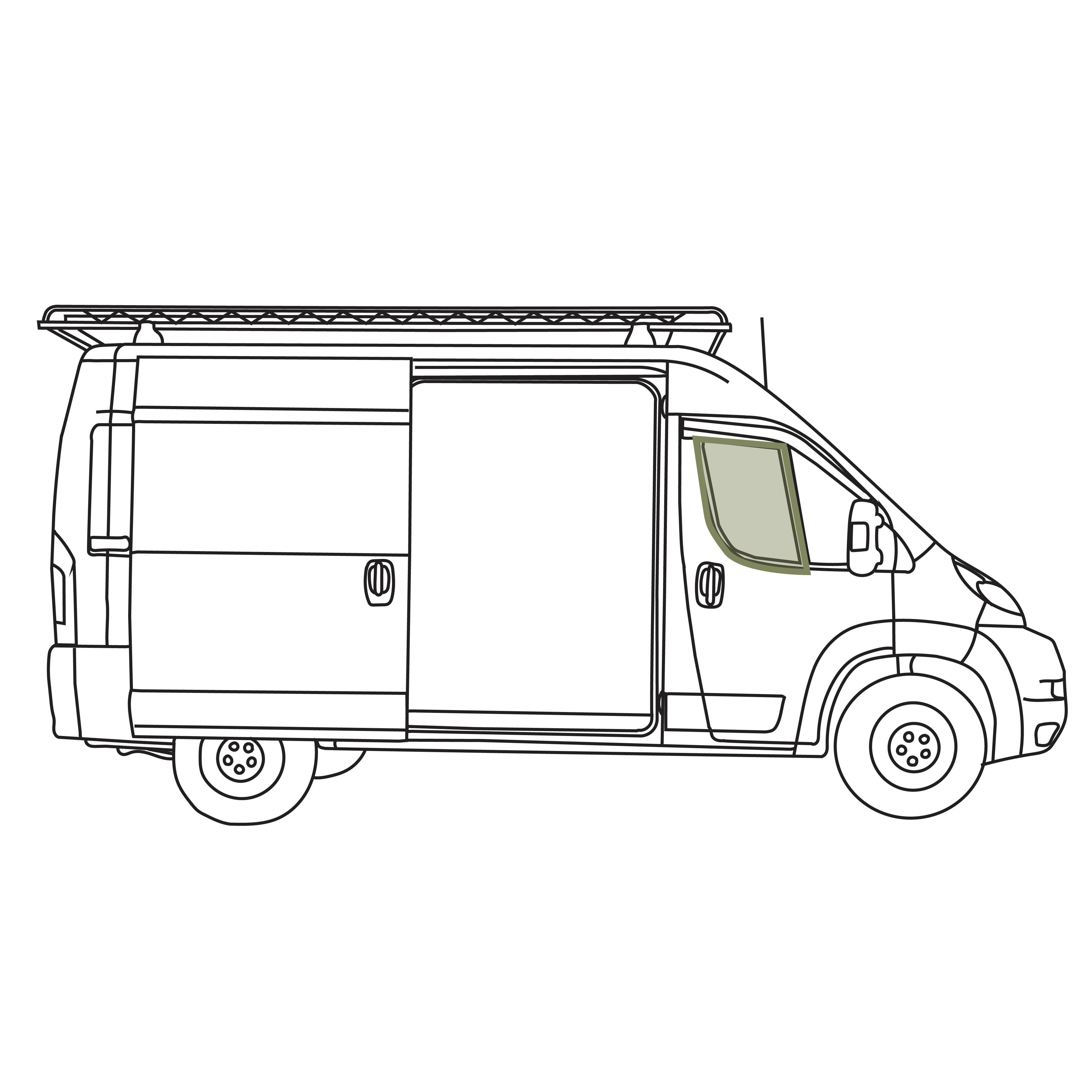 VanEssential Ram Promaster Bug Screen - Front Doors (Pair) - Pest-Free Airflow