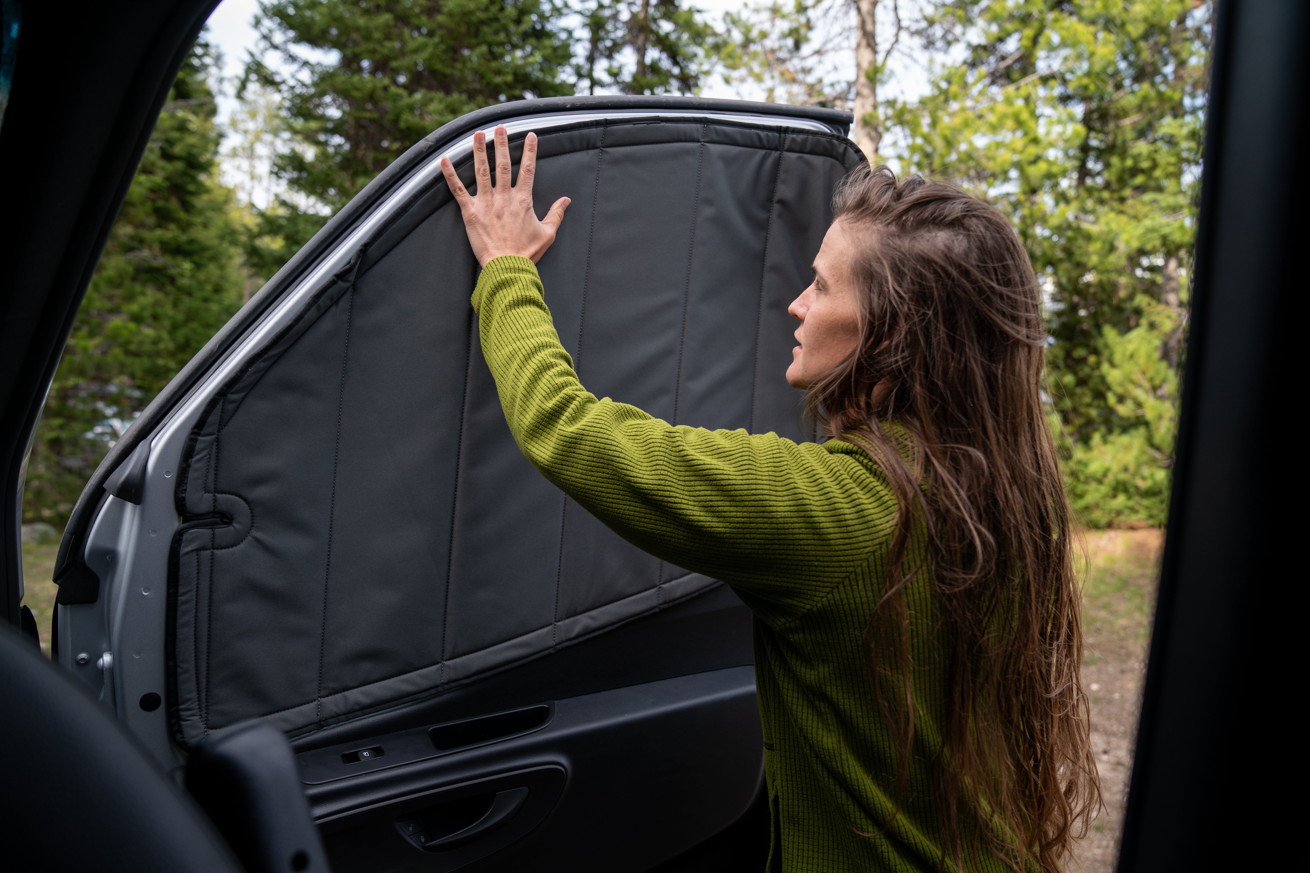 VanEssential Transit Insulated Front Door Magnetic Window Covers
