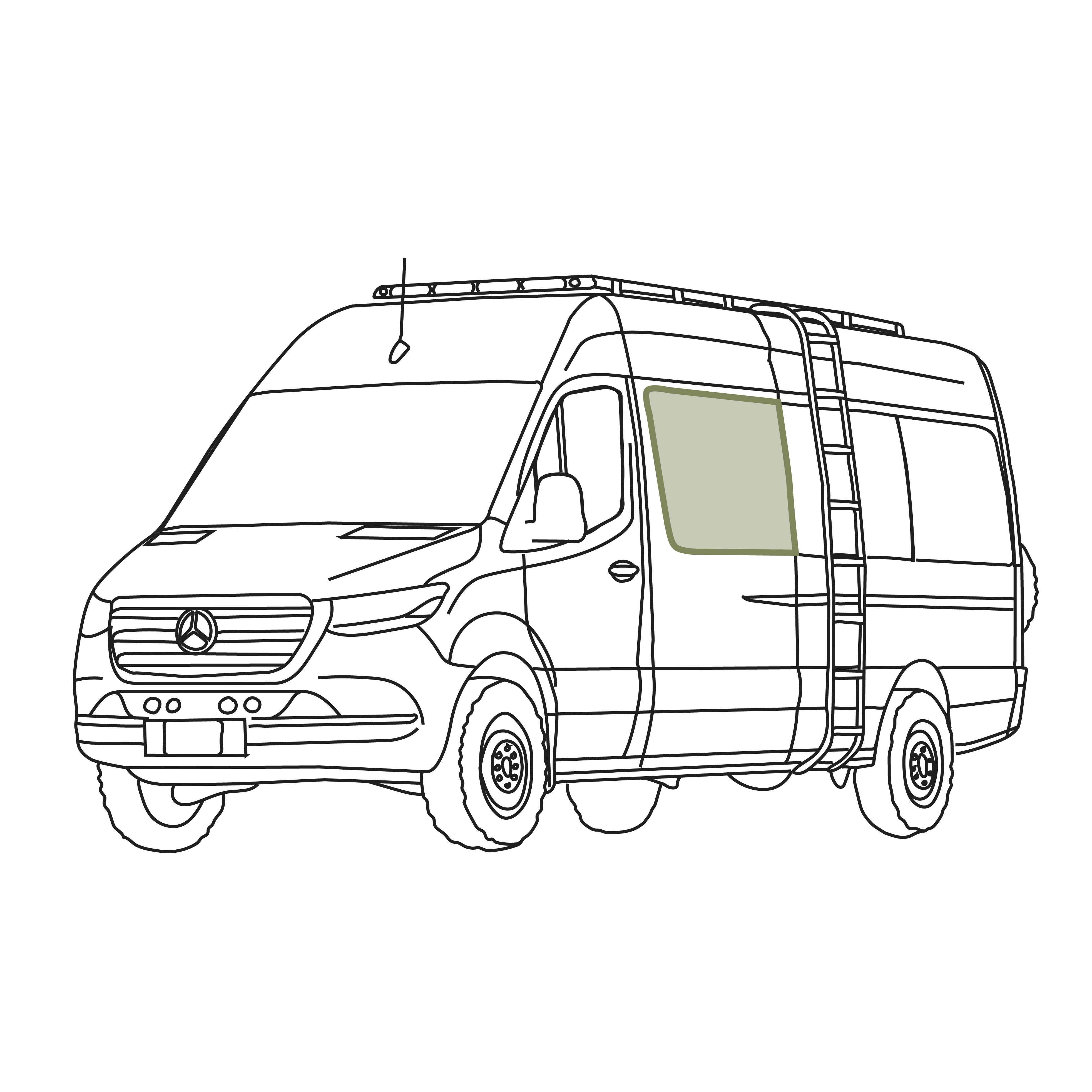 VanEssential Mercedes Sprinter Stealth Crew Window Cover - Thermal Privacy