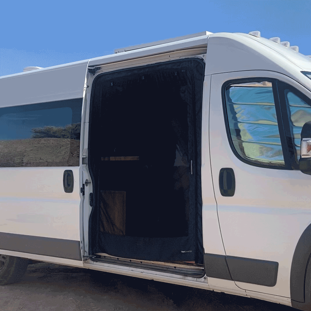 VanEssential Ram Promaster Bug Screen - Sliding Door - Sealed Slider Airflow
