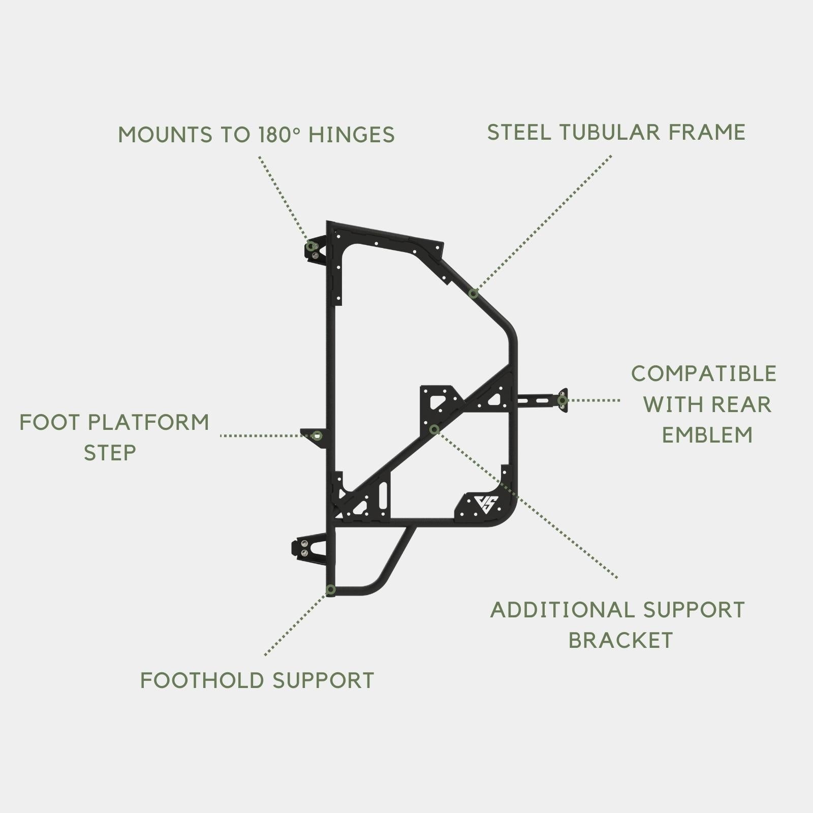 VANSPEED SPRINTER REAR DOOR LADDER & TIRE CARRIER (2019+)