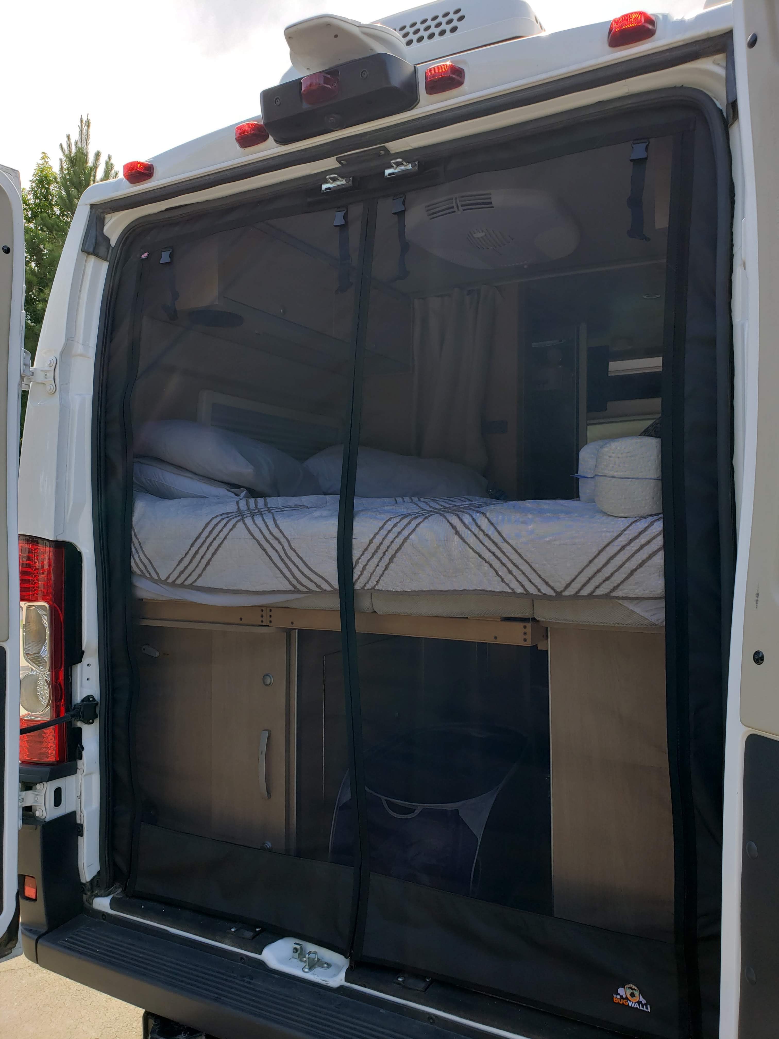 The Bug Wall ProMaster Rear Door Screen - V2 Bug Protection