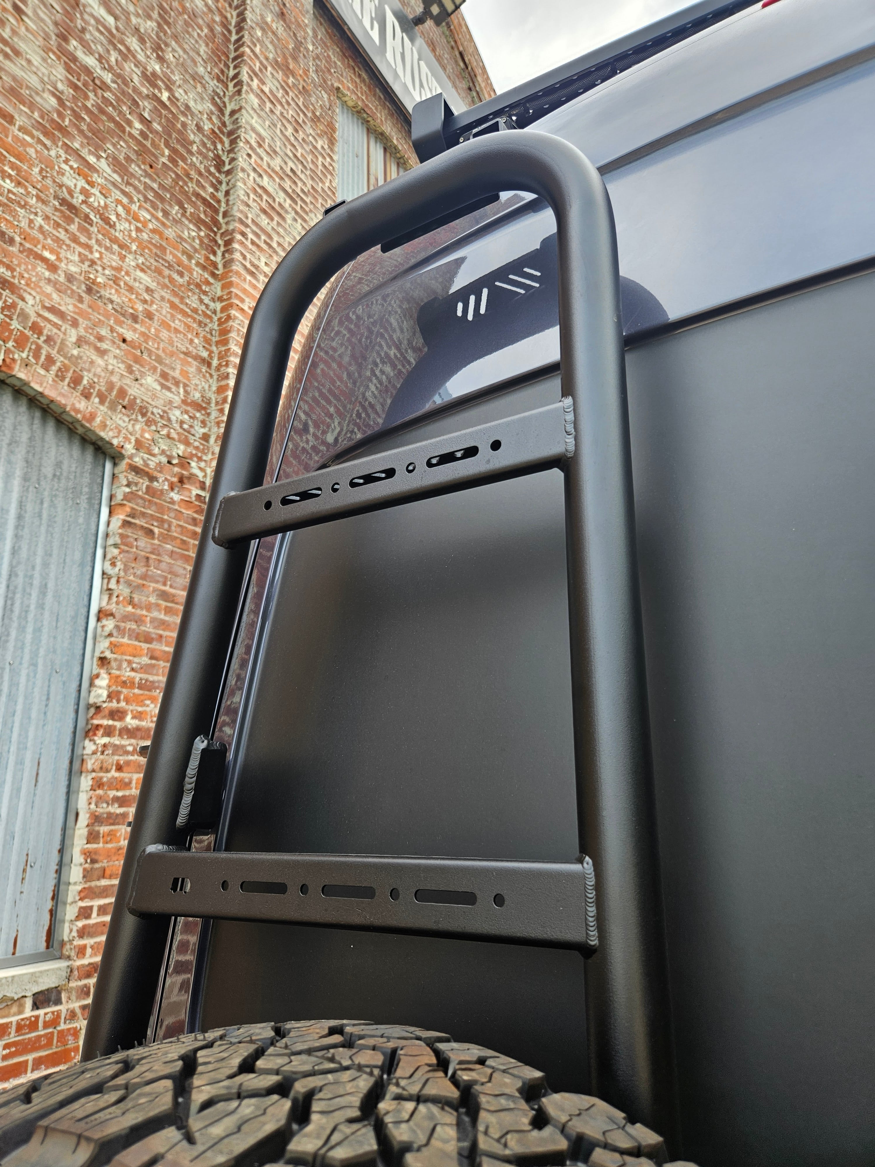 ROVER VANS SPRINTER REAR DOOR LADDER & TIRE CARRIER (2019+) - 2025 EDITION