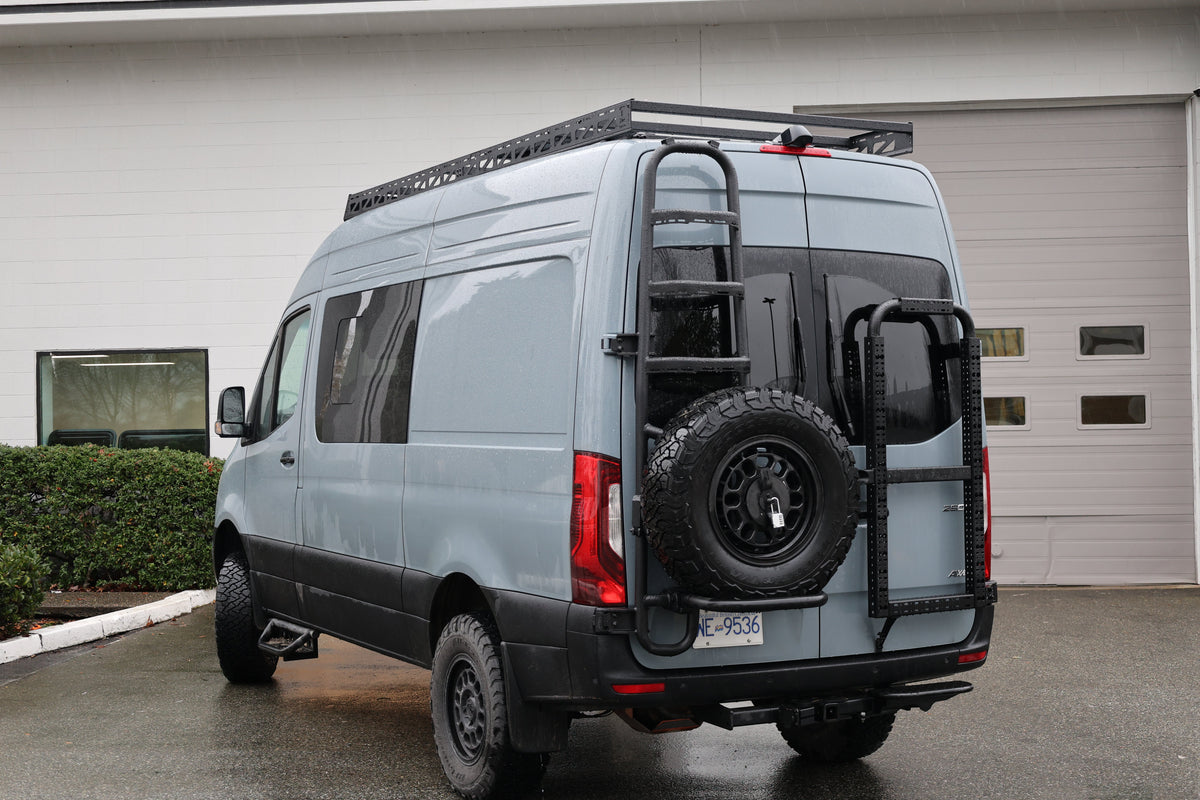 Sprinter Rear Door Aluminum Gear Rack - No Drill