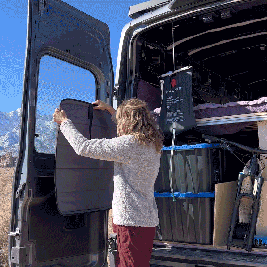 VanEssential Transit Insulated Front Door Magnetic Window Covers
