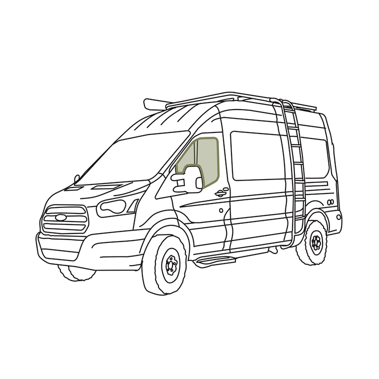 VanEssential Ford Transit Reflective Front Door Window Covers (Pair) - Thermal Privacy