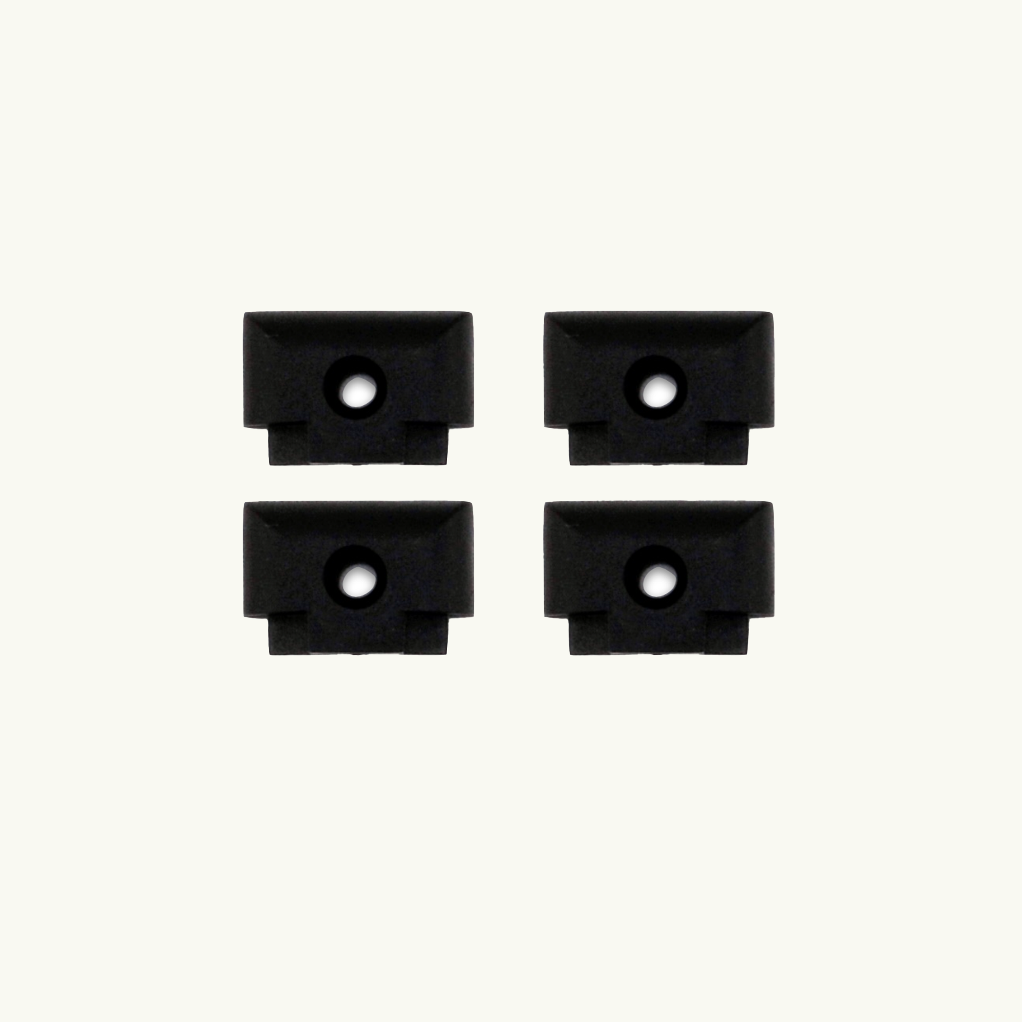 VanEssential Venture L-Track Semi-Circle End Caps (4 Pack) - Adjustable L-Track Hardware