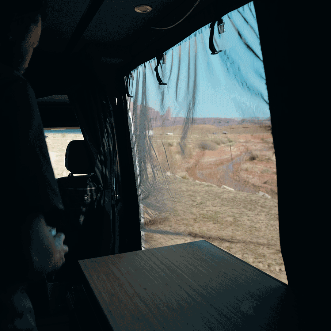 VanEssential Mercedes Sprinter Bug Screen - Sliding Door - Sealed Slider Airflow