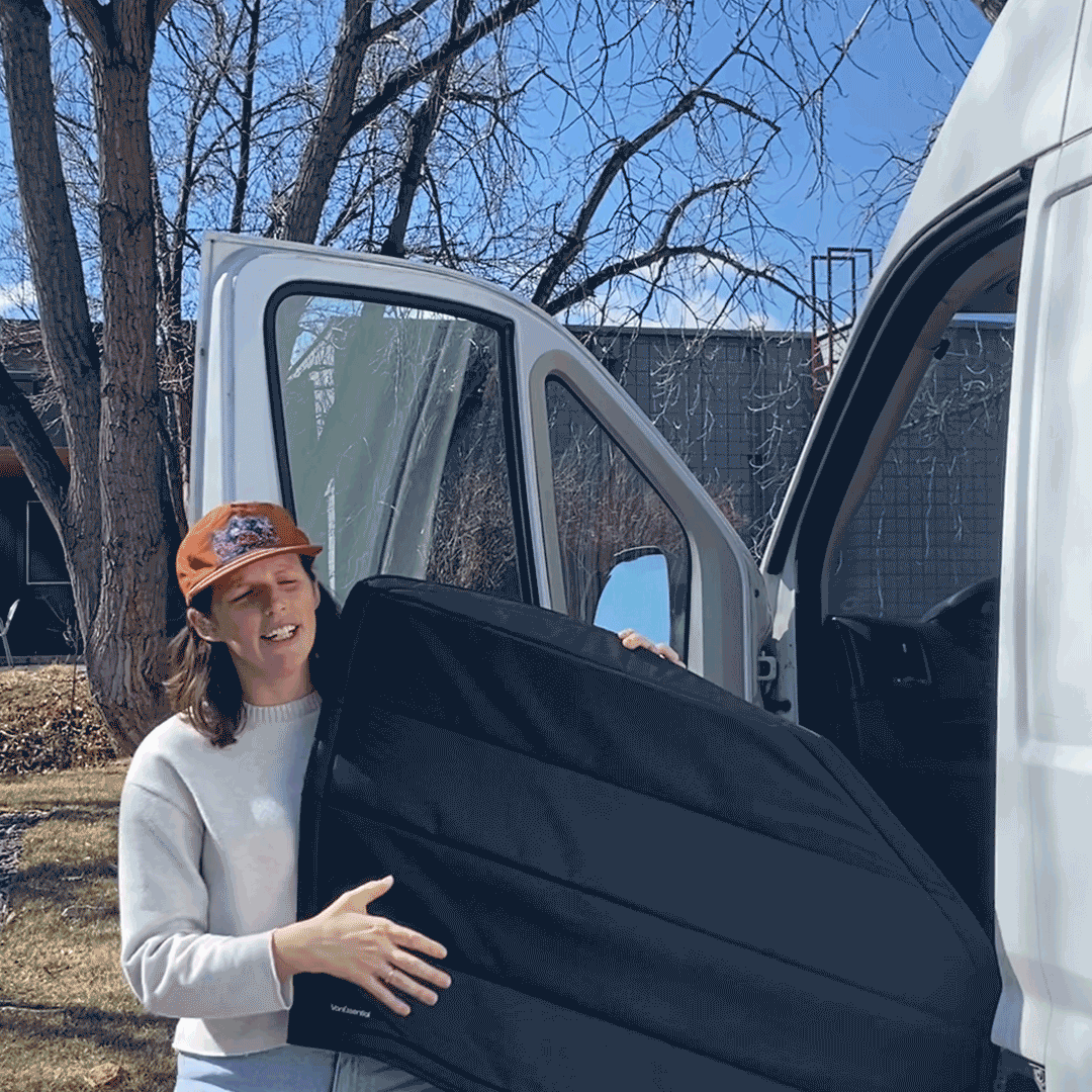 VanEssential Transit Insulated Front Door Magnetic Window Covers