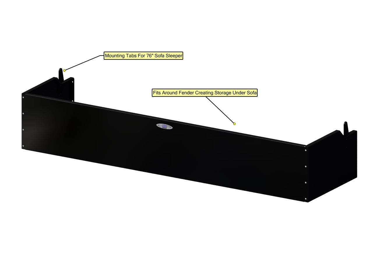 RB Components 76-Inch Deep Sofa Storage Box - Flat Pack