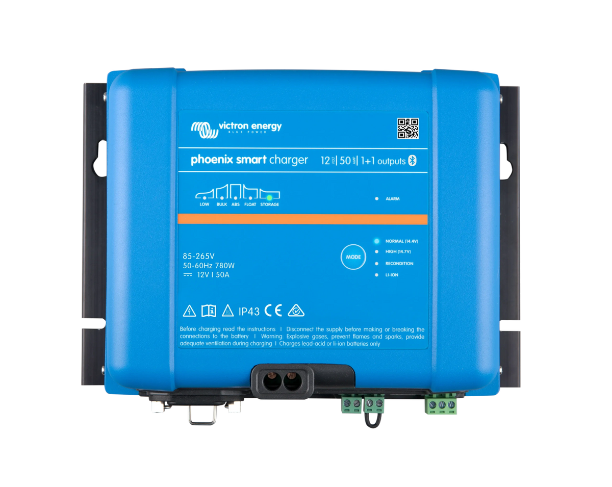 Victron PSC125051095 Phoenix Smart IP43 Charger 12 Volt 50 Amp 120-240V - Shore-Power Battery Charging