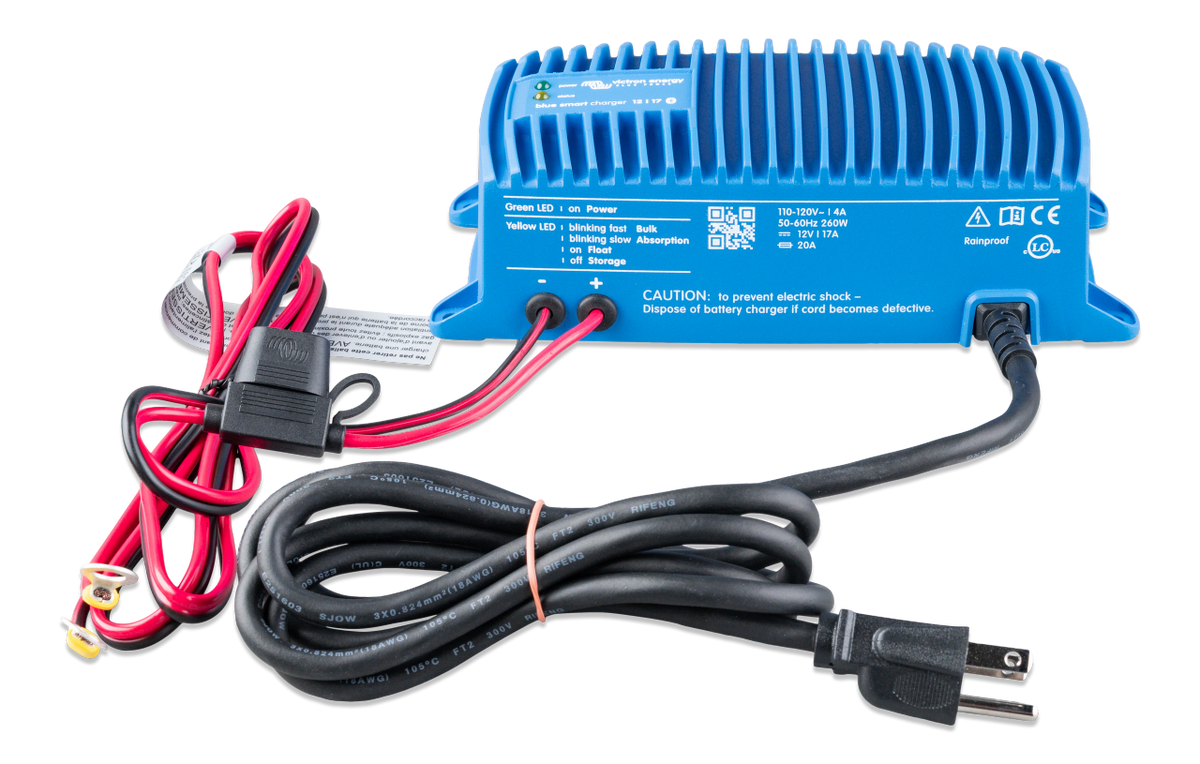 Victron BPC121715106 Blue Smart IP67 Battery Charger 12 Volt 17 Amp Waterproof - Shore-Power Battery Charging