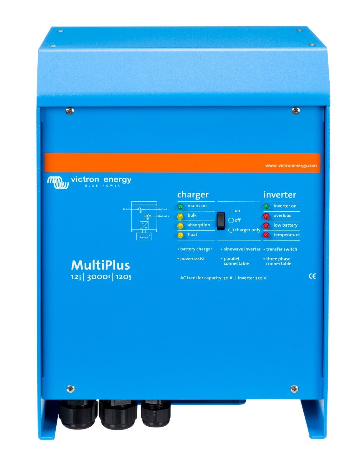 Victron PMP122301102 MultiPlus 12/3000/120-50 120V VE UL - Inverter Charger Power