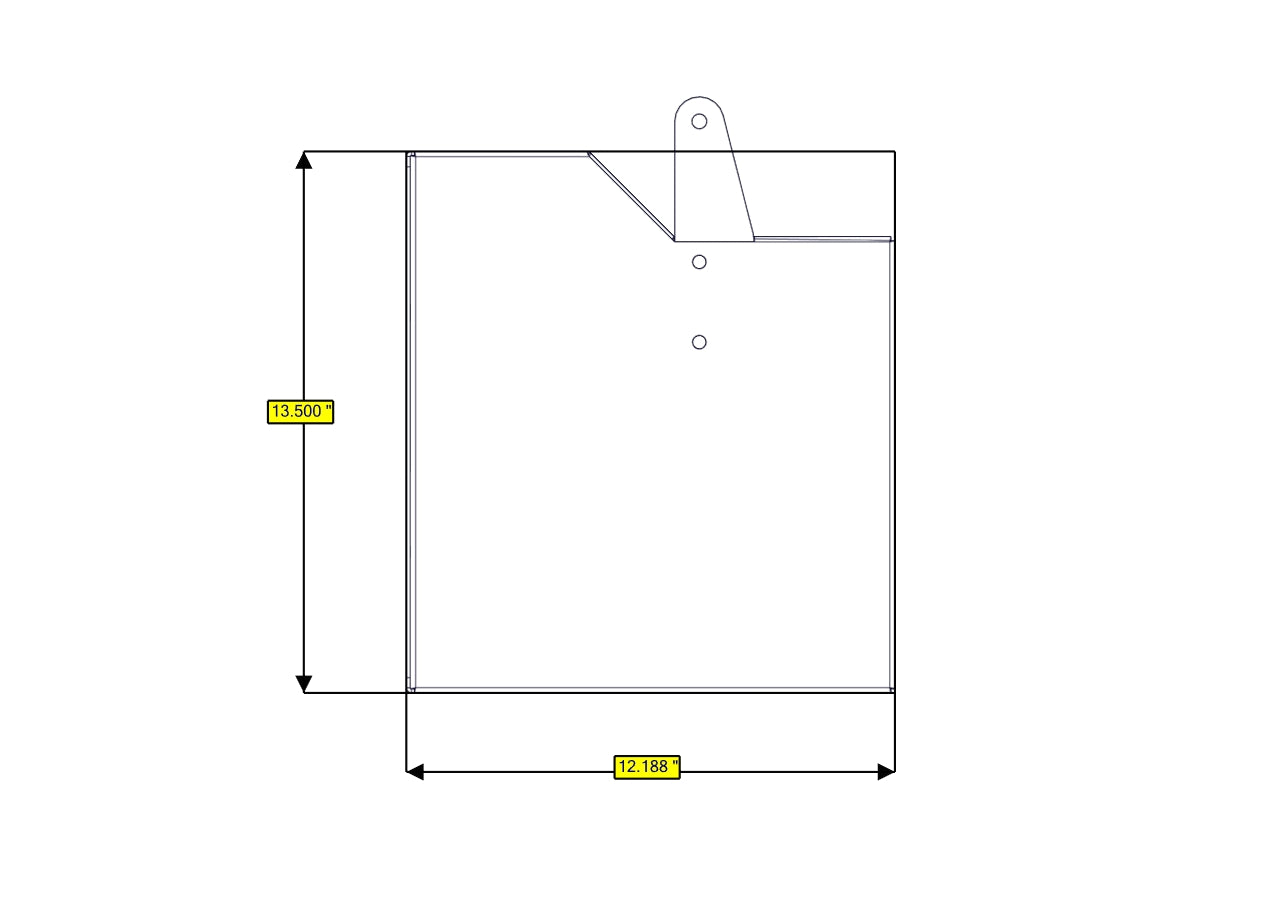 RB Components 76-Inch Shallow Sofa Storage Box - Flat Pack