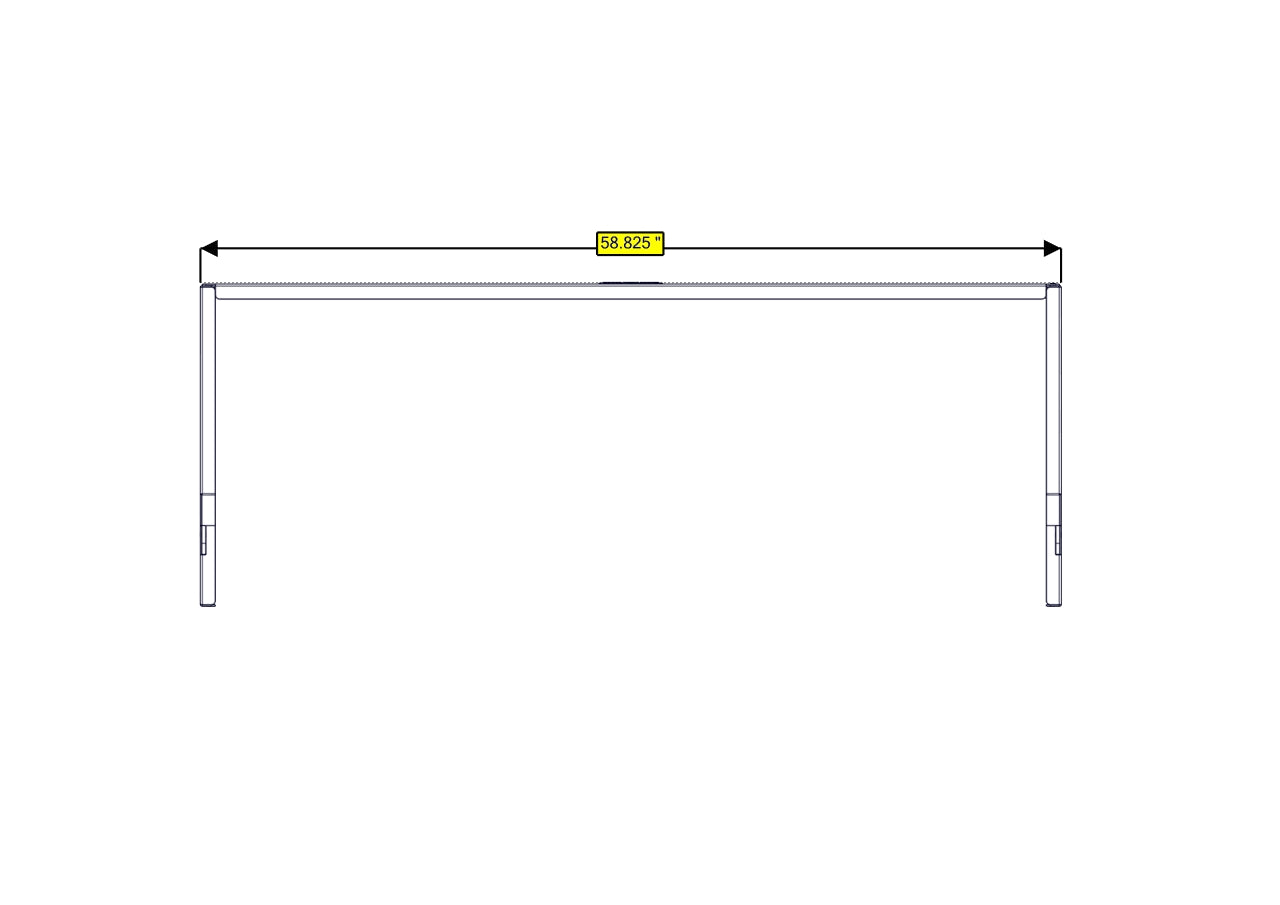 RB Components 58-Inch Deep Sofa Storage Box - Flat Pack