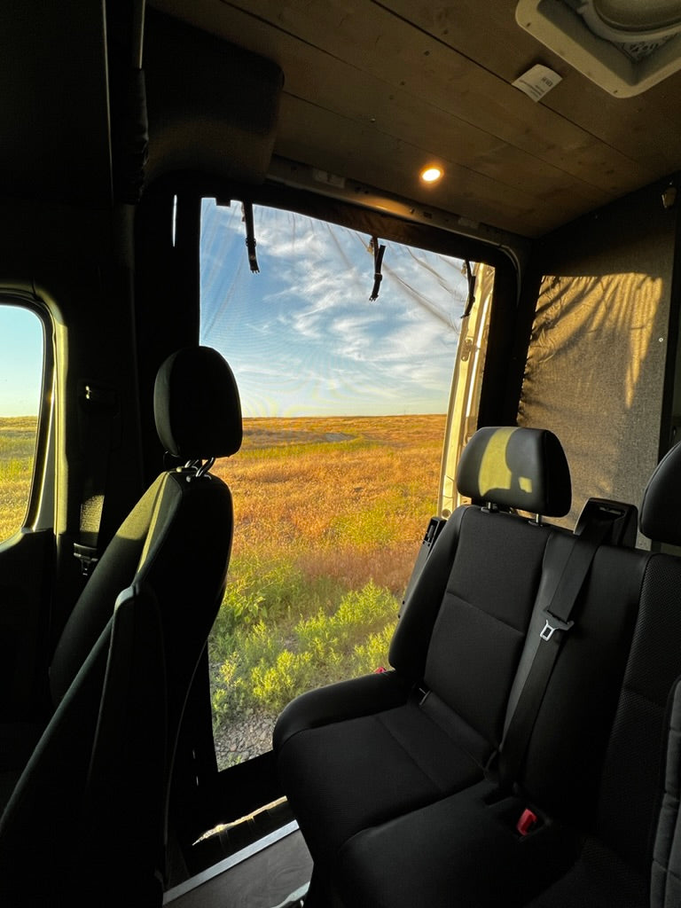 VanEssential Mercedes Sprinter Bug Screen - Sliding Door - Sealed Slider Airflow
