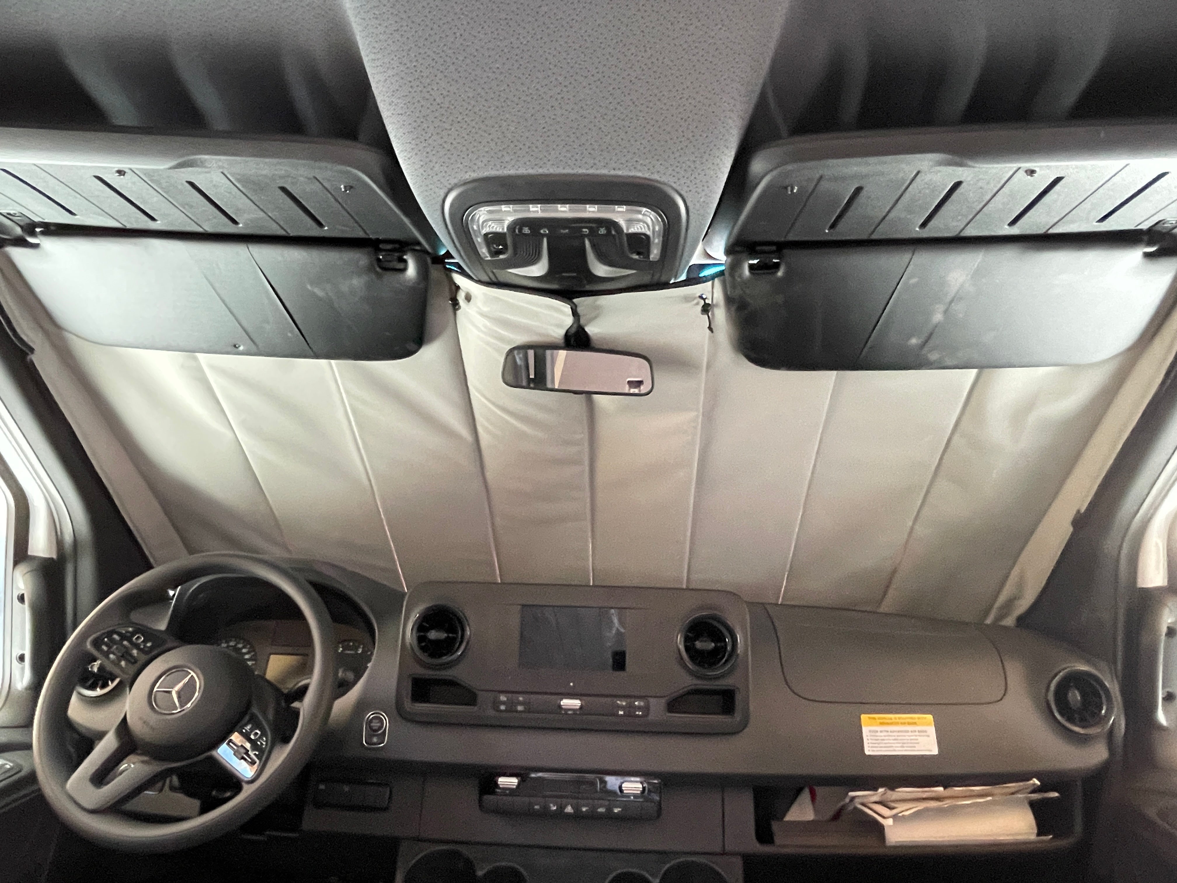 VanEssential Mercedes Sprinter Stealth Front Windshield Cover - Thermal Privacy