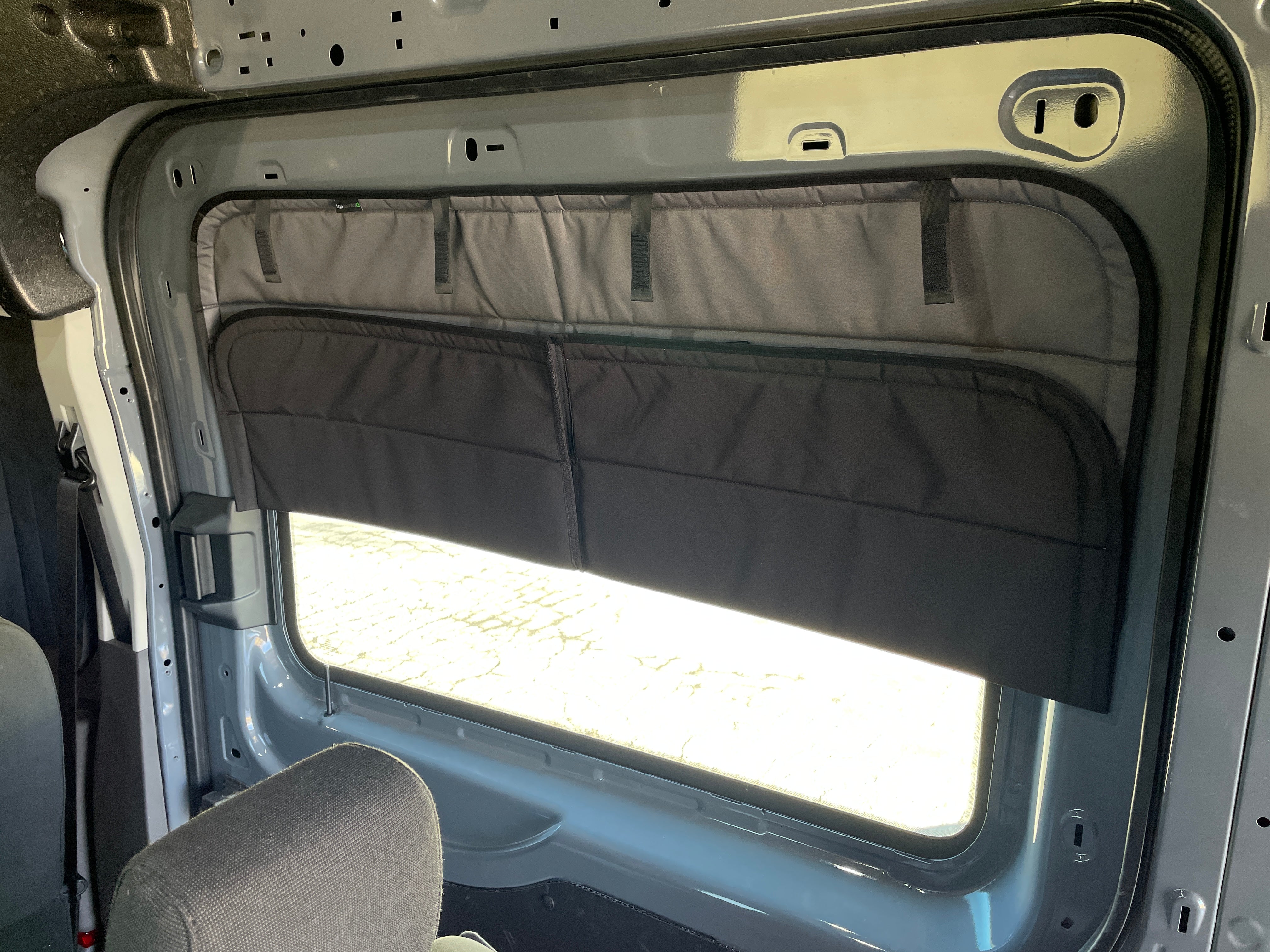 VanEssential Ford Transit Stealth Sliding Door Window Cover - Thermal Privacy