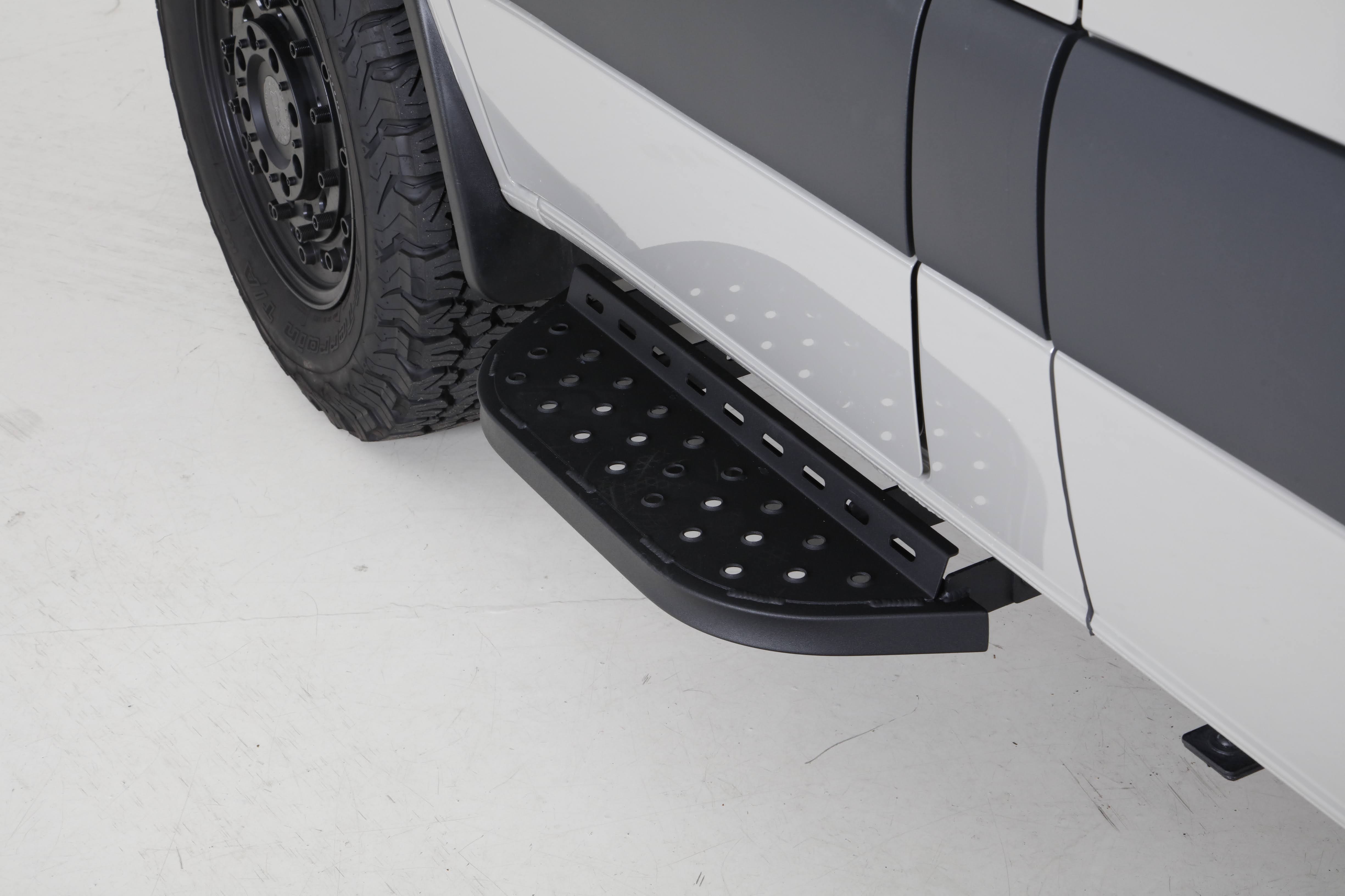 RB Components 2007+ Sprinter Side Steps - Driver Short Passenger Long