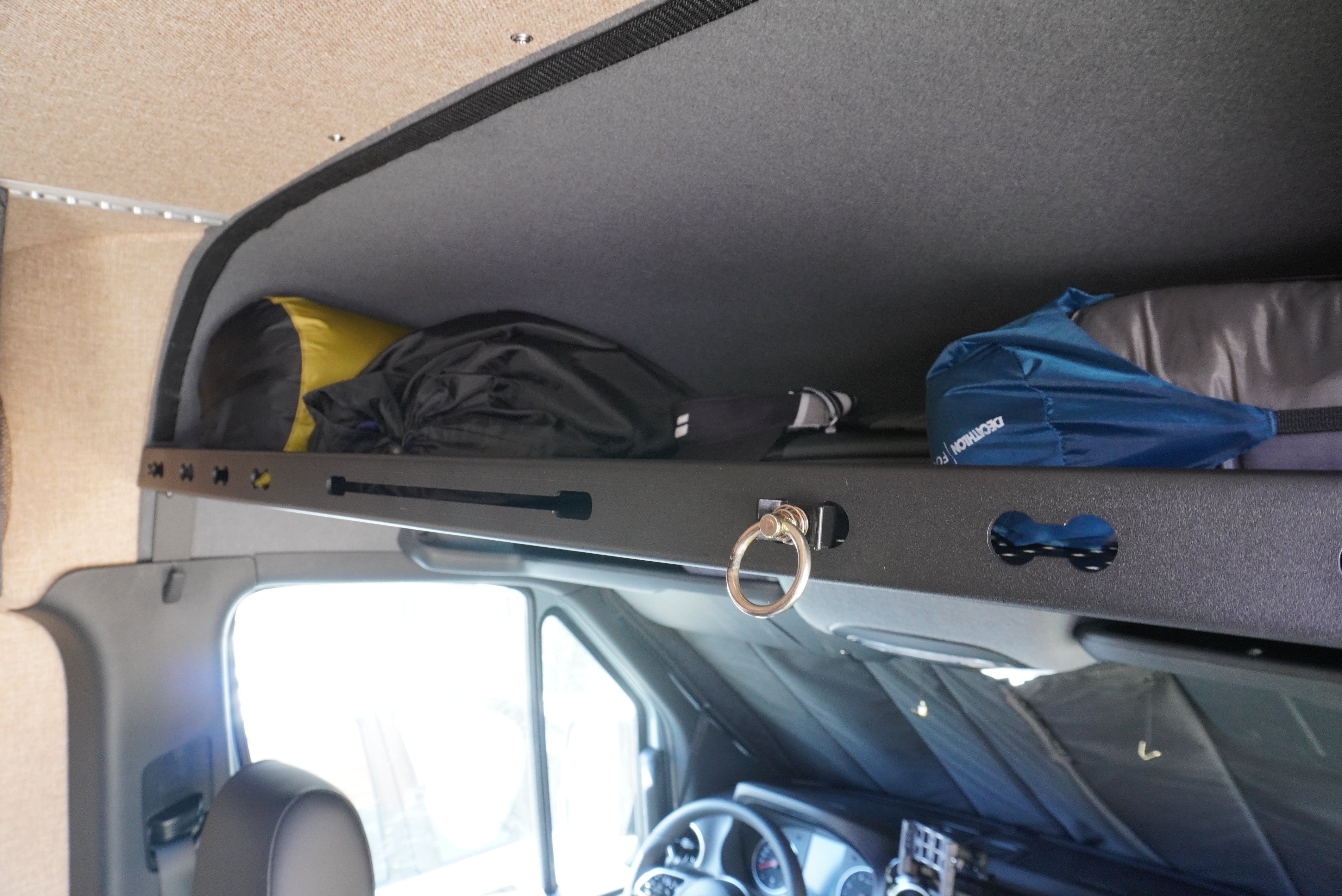 WHITE TOP ADVENTURES® SPRINTER L-TRACK HEADLINER OVERHEAD STORAGE SHELF (2019+)