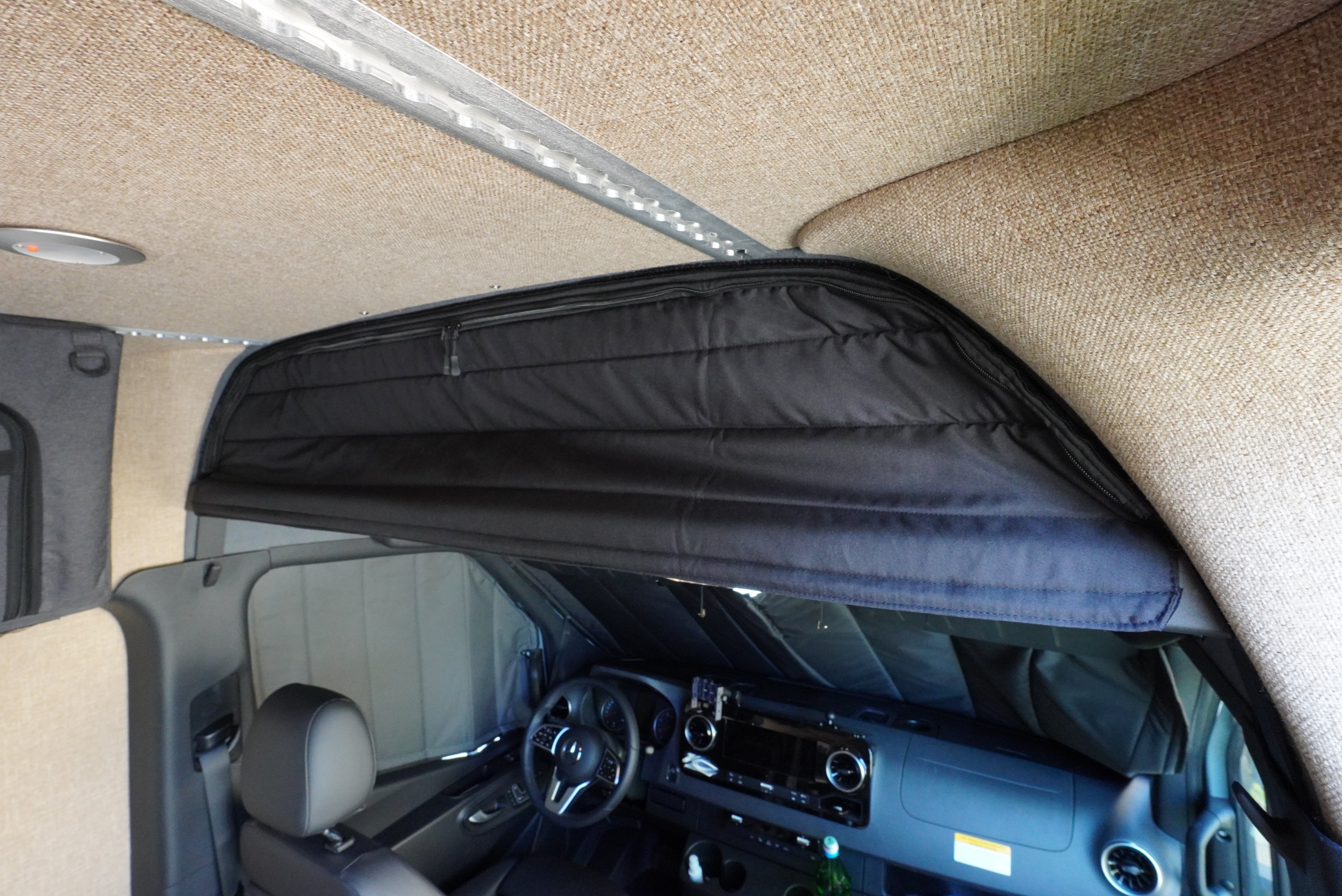 WHITE TOP ADVENTURES® SPRINTER L-TRACK HEADLINER OVERHEAD STORAGE SHELF (2019+)