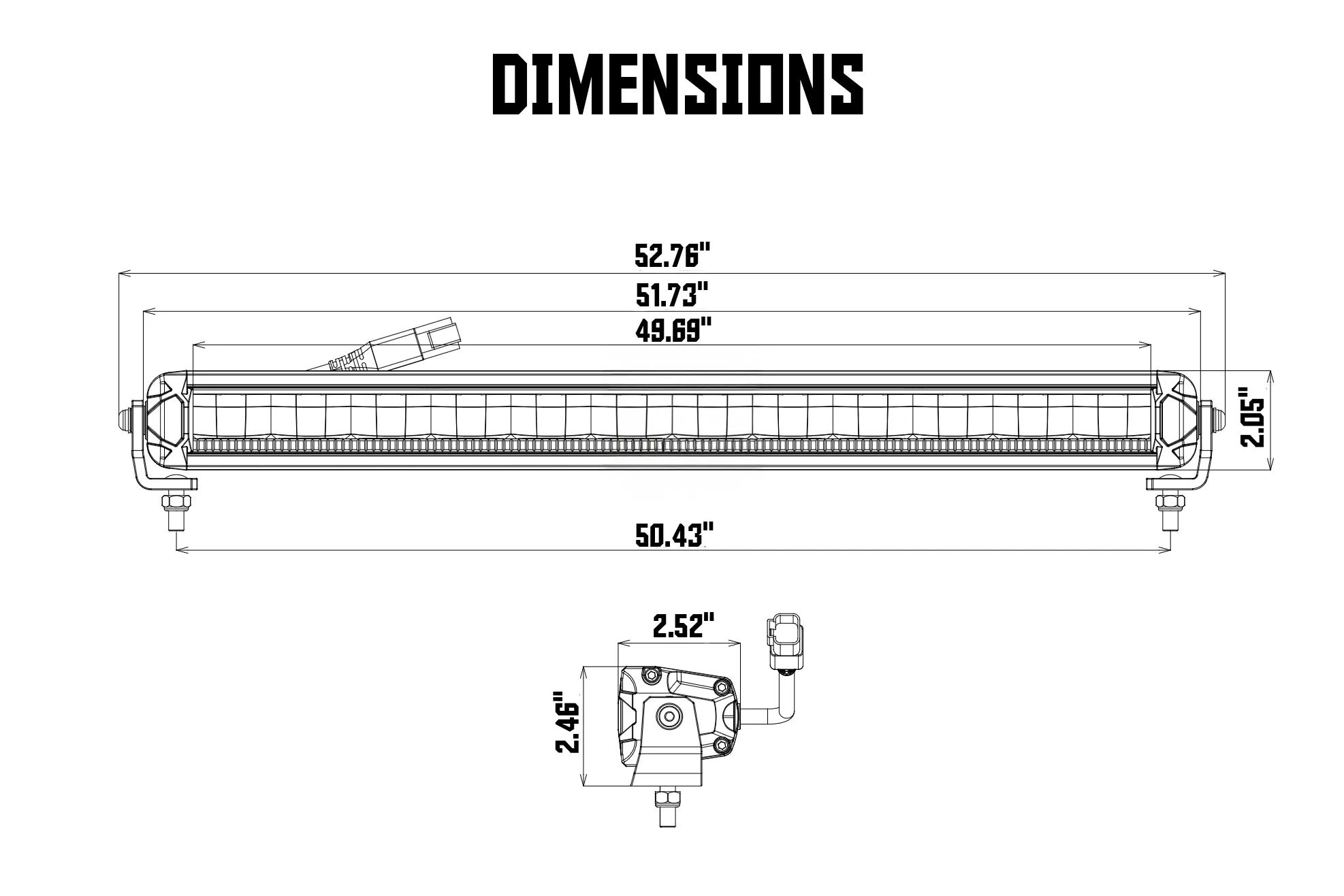 50" SLIM LED LIGHT BAR 2.0 (UNIVERSAL FITMENT)