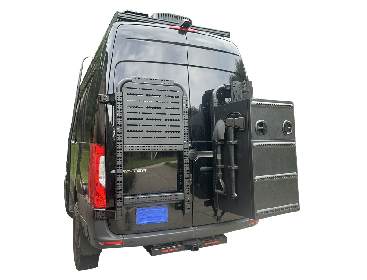 Sprinter Rear Door Aluminum Gear Rack - No Drill