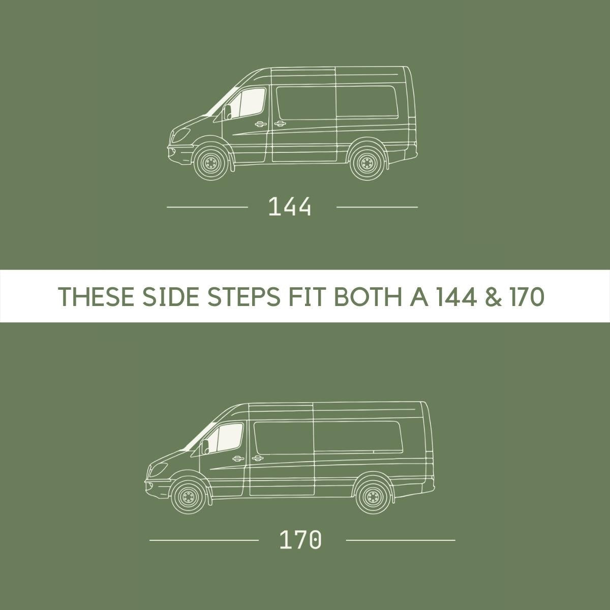 VANSPEED SIDE STEPS & HIGH-TRACTION RUNNING BOARDS