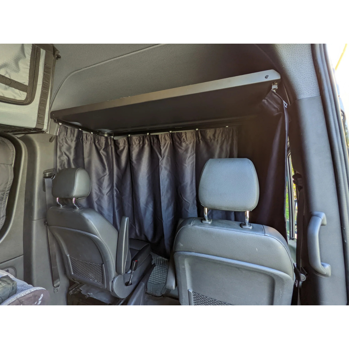 Rigwell Made Sprinter Headliner Shelf - Curtain-Ready Storage