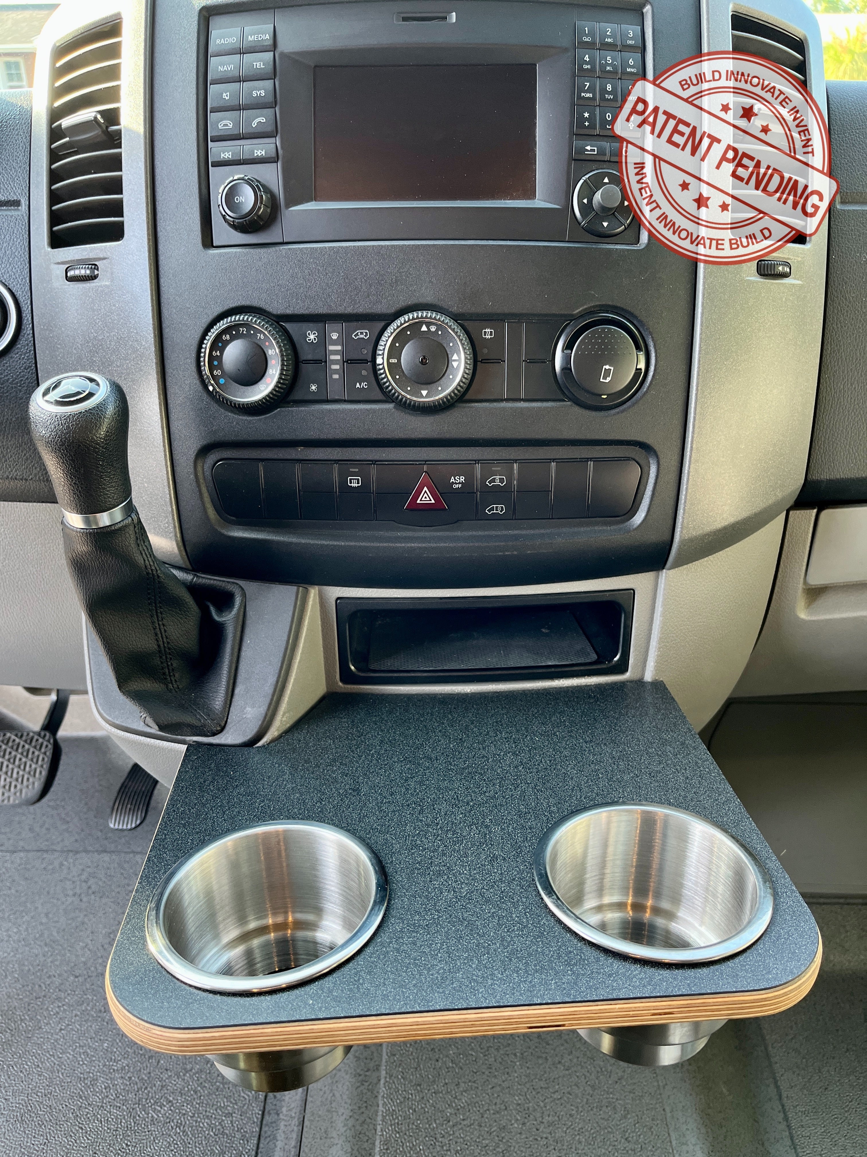 Weekender Outdoors Sprinter Cupholder Snack Tray-Charcoal Matrix