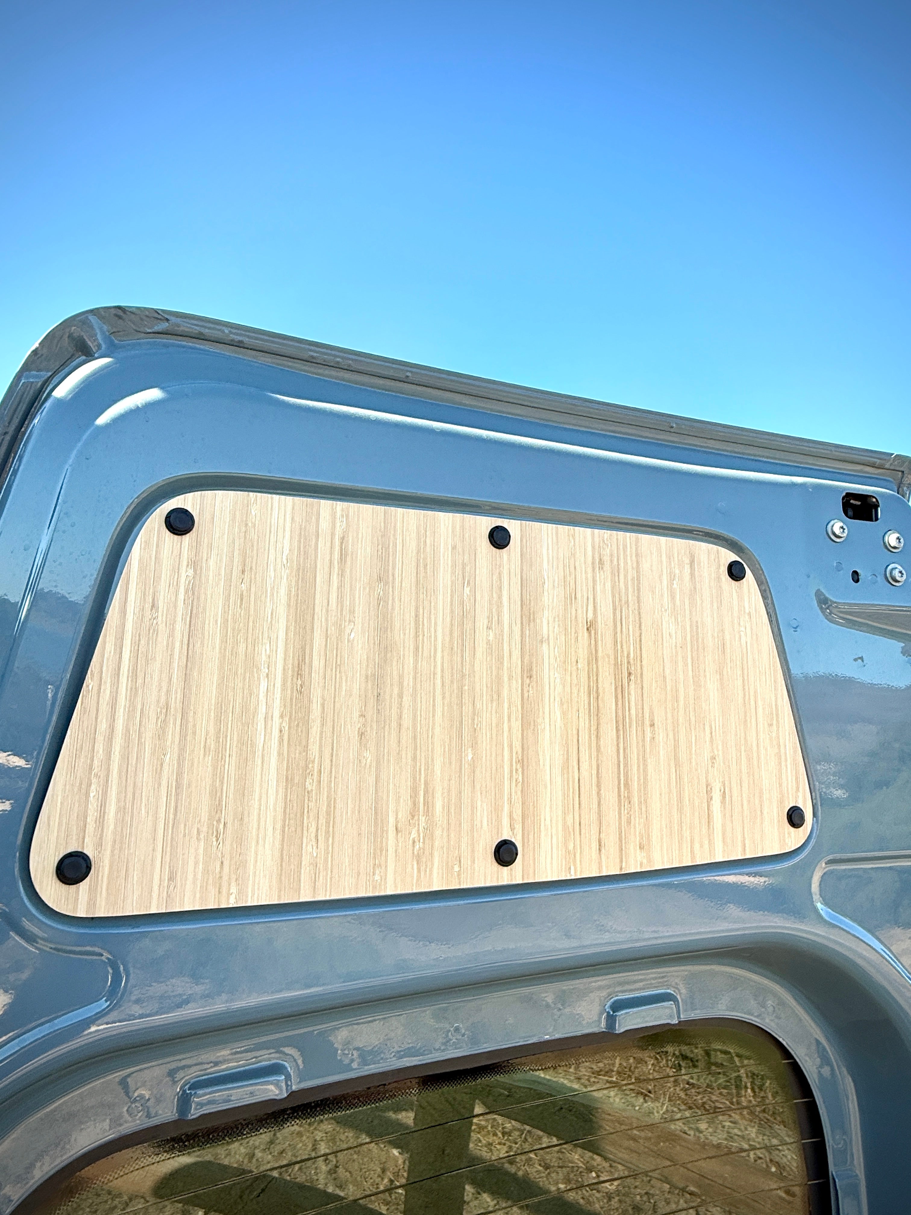 Sandy Vans Sprinter Upper Rear Door Panels (Amber Bamboo)