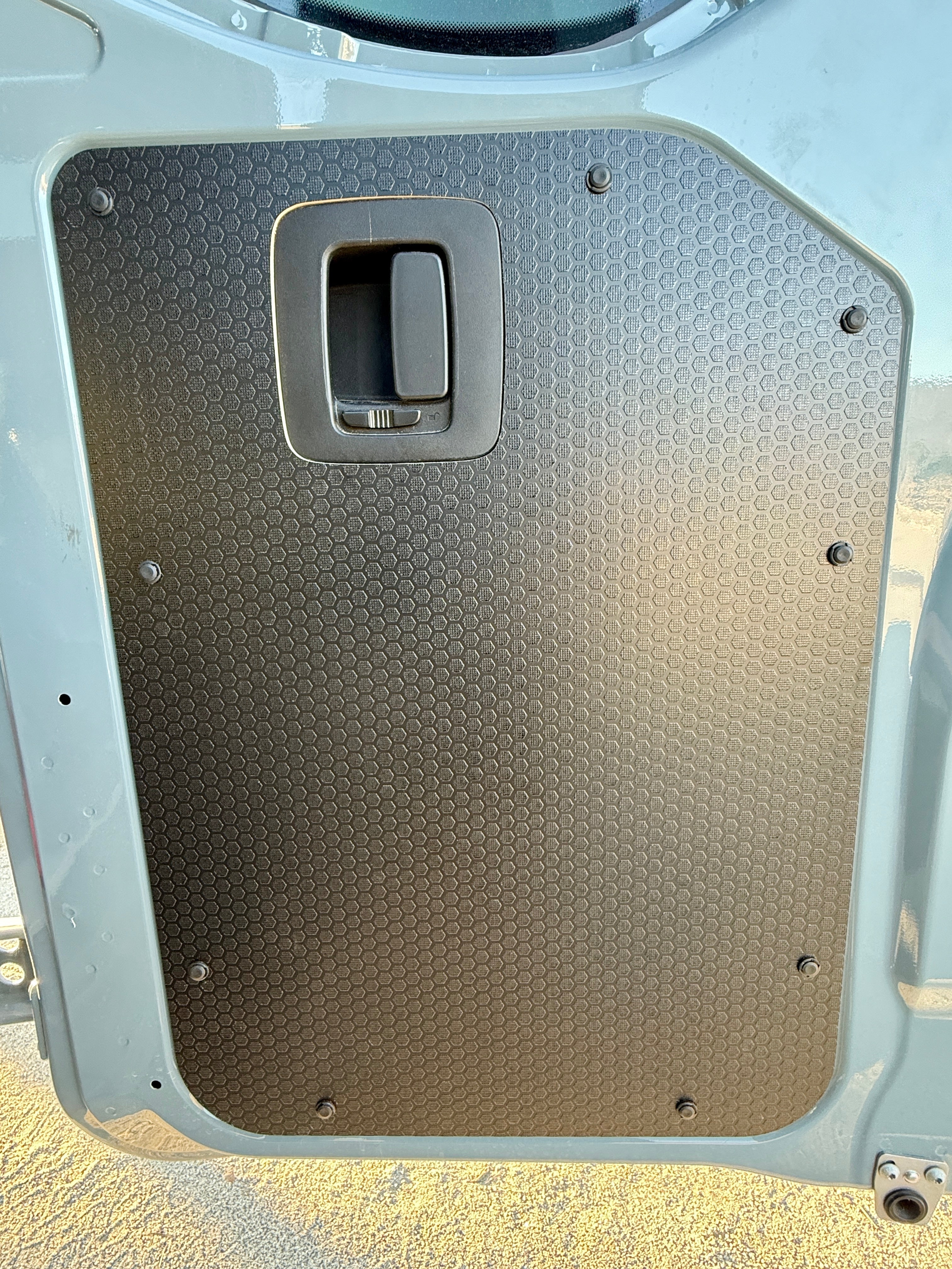 Sandy Vans Sprinter Lower Rear Door Panels (Black-Hex)