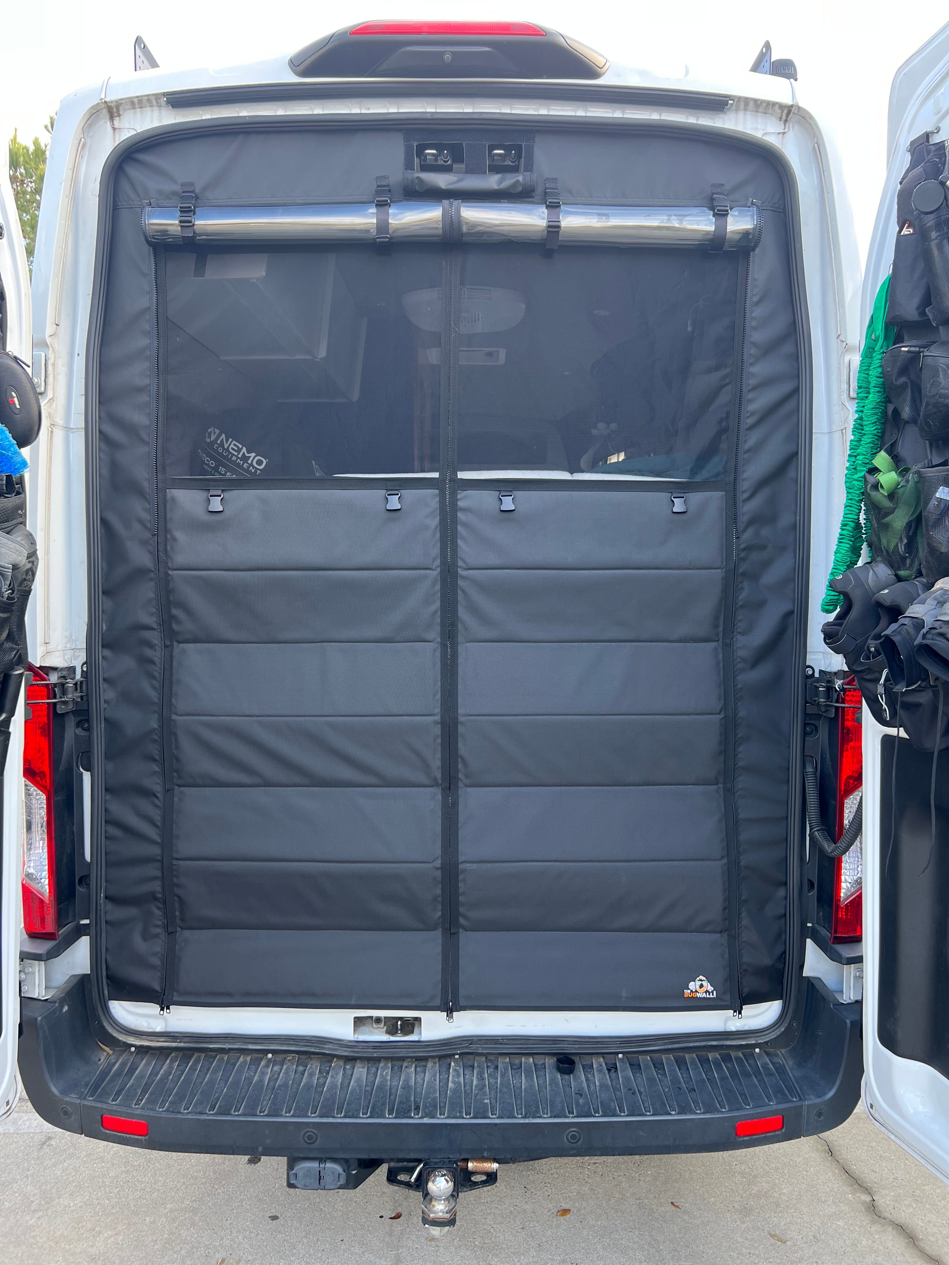 The Bug Wall Transit Rear Garage Screen - Four-Season Access