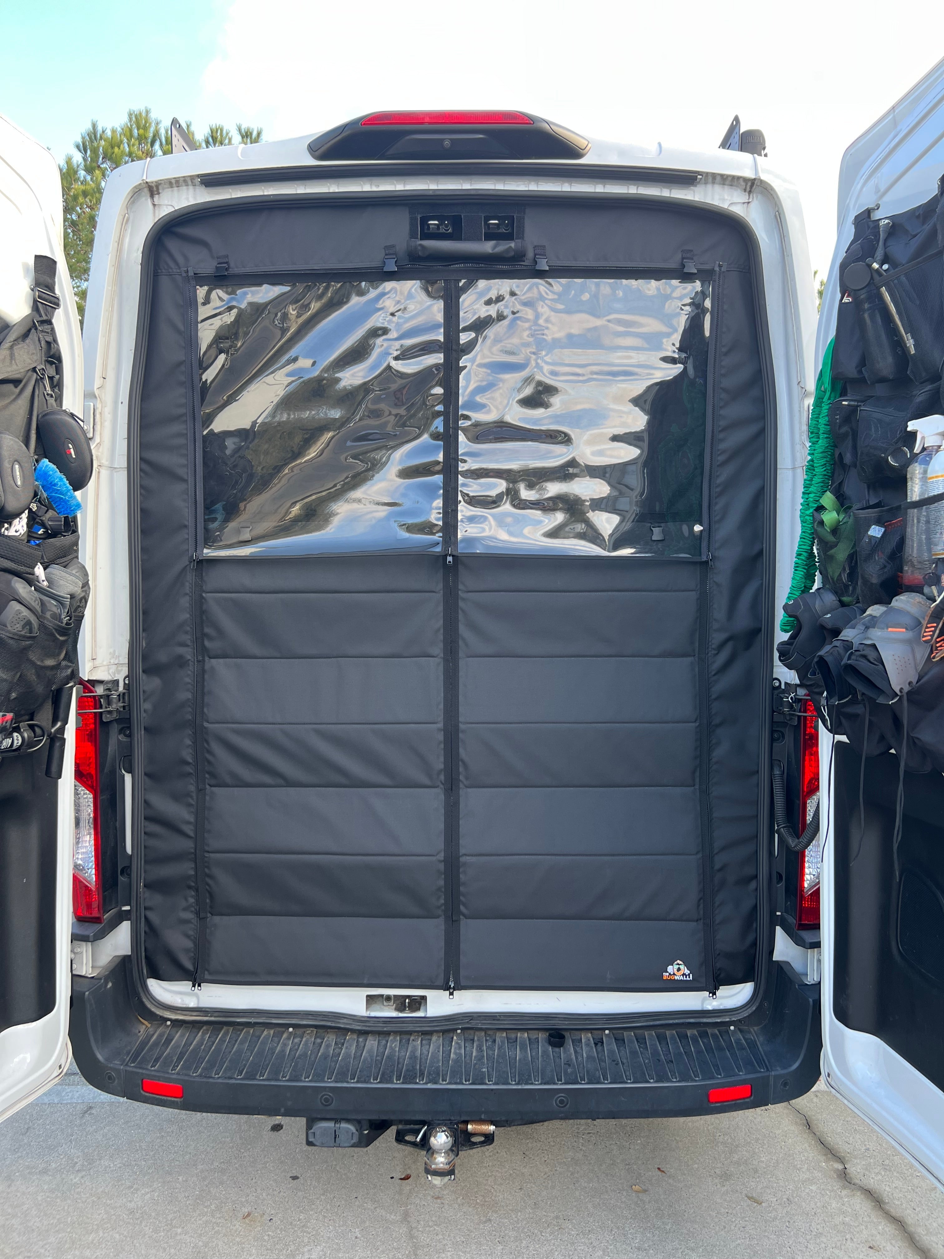 The Bug Wall Transit Rear Garage Screen - Four-Season Access