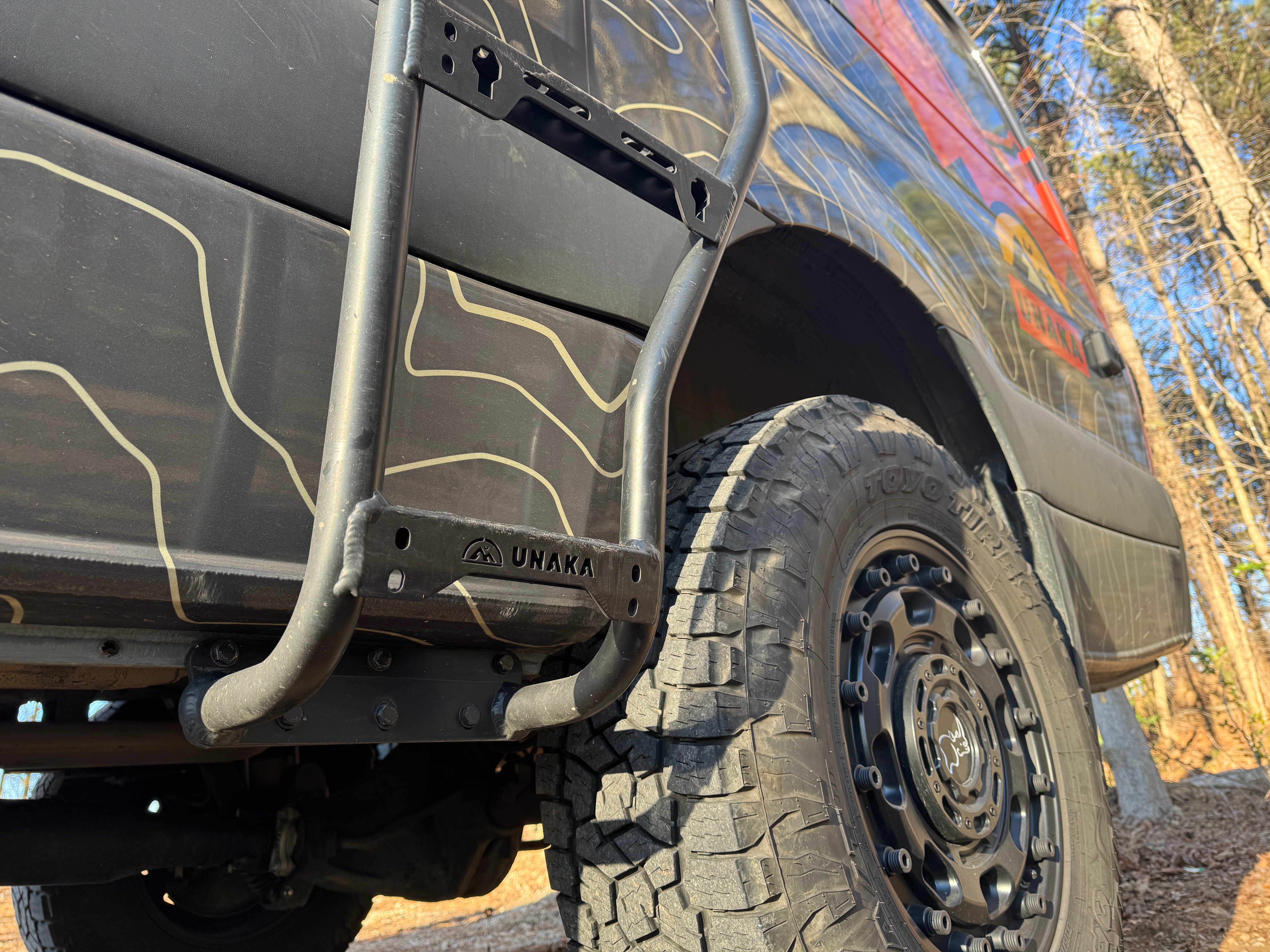 Unaka Gear Co. Mercedes Sprinter Wheel Wrap Ladder - Exterior Roof Access