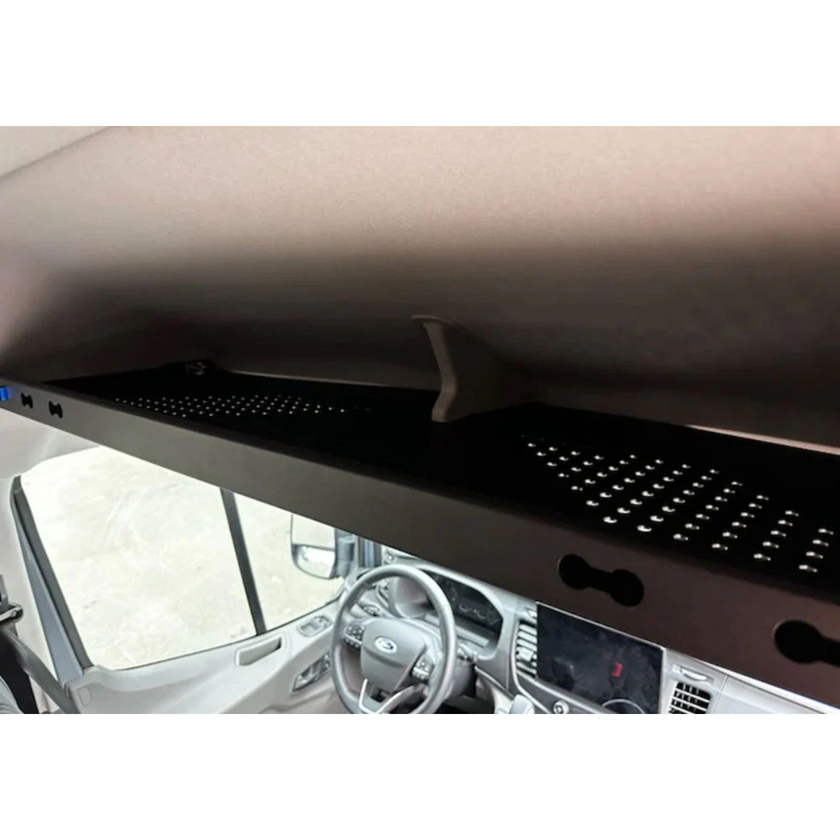 Rigwell Made Transit Headliner Shelf - Curtain-Ready Storage