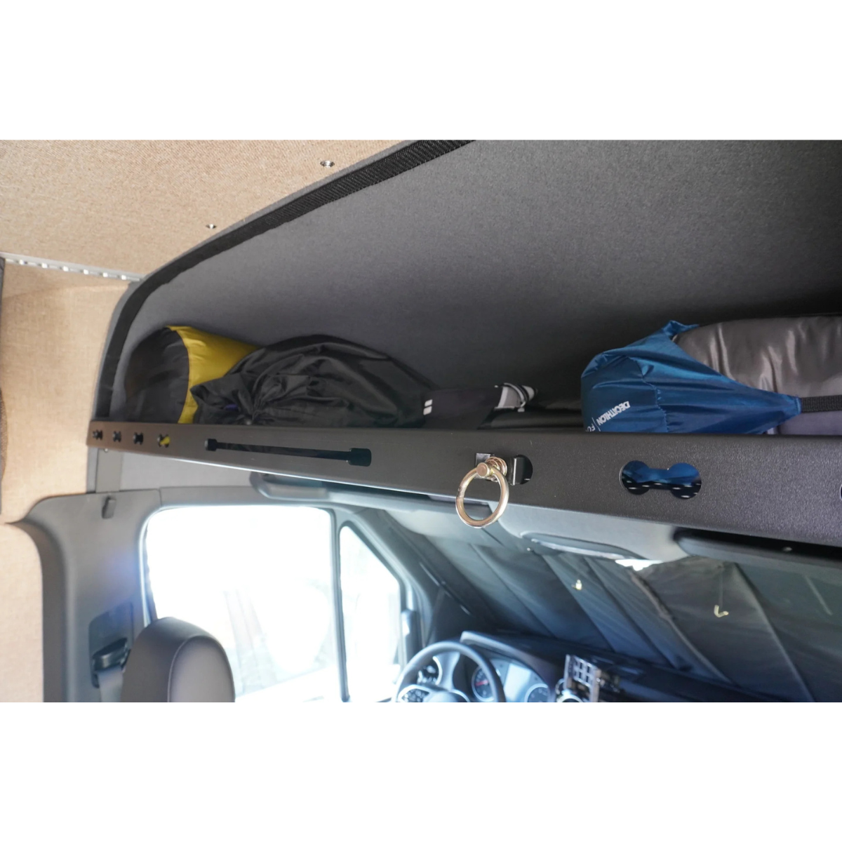 Rigwell Made Sprinter L-Track Headliner Shelf - Gear-Ready Storage