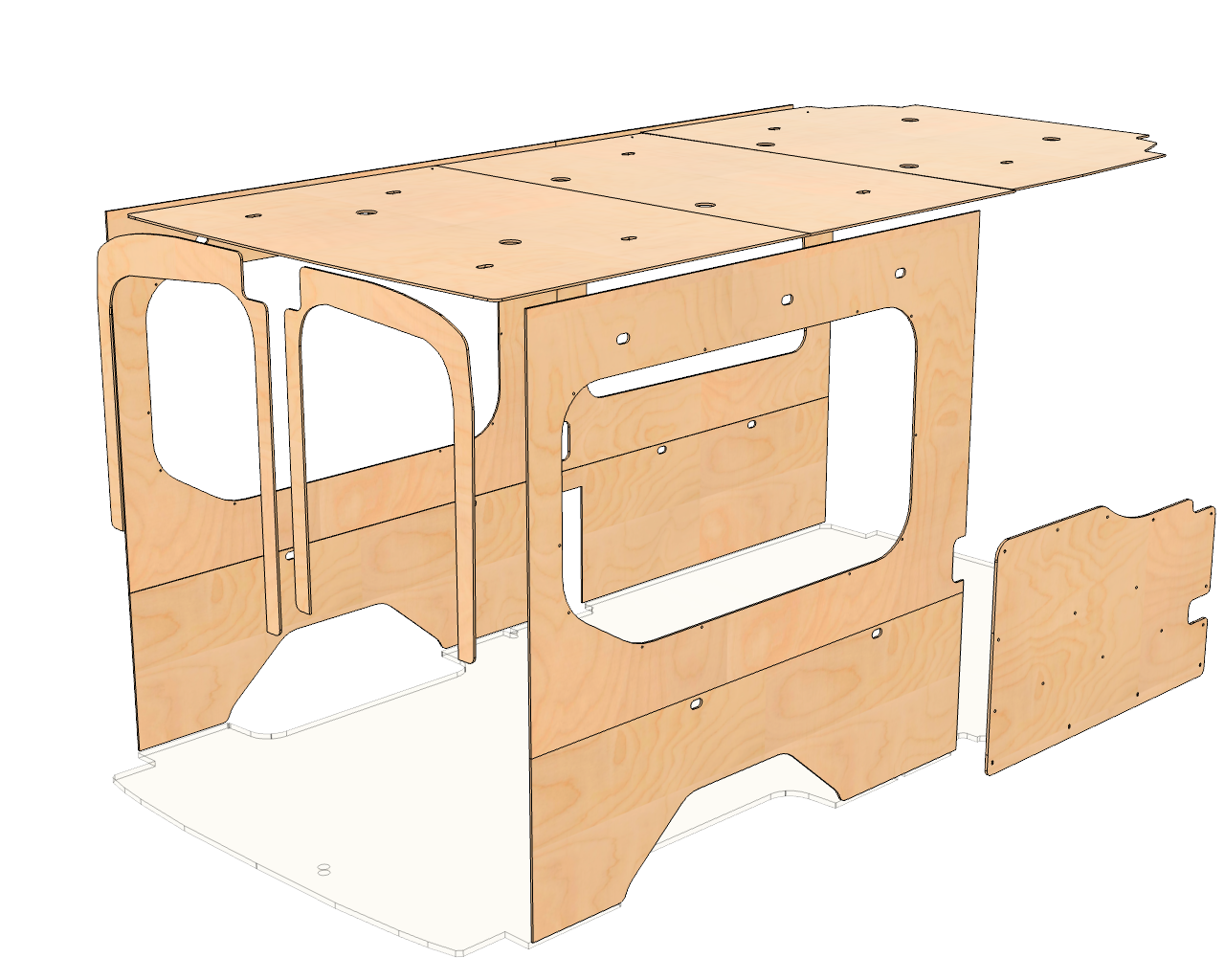 AVC Rig Ford Transit 148 Medium Roof Wall Kit - Fast Interior Build