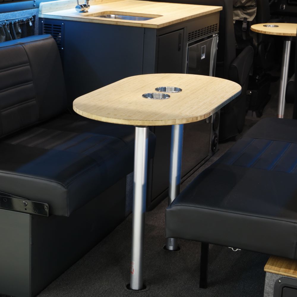 RB Components 20 x 36 Obround Bamboo Table - Portable Surface