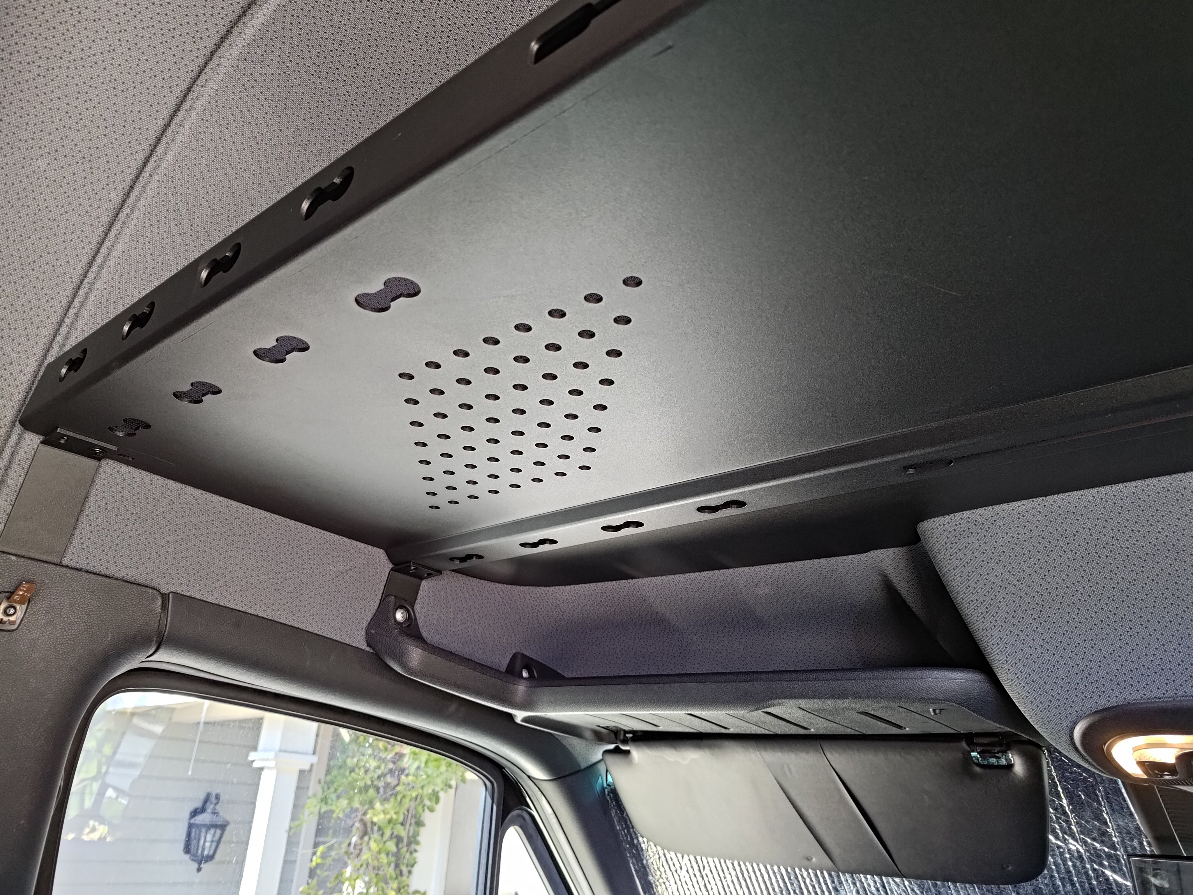 WHITE TOP ADVENTURES® SPRINTER L-TRACK HEADLINER OVERHEAD STORAGE SHELF (2019+)