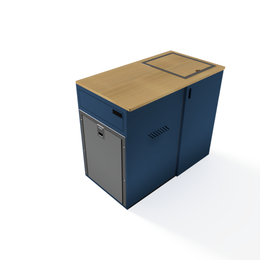 UNAKA GEAR CO. SPRINTER, TRANSIT, OR PROMASTER PASSENGER SIDE VAN KITCHEN