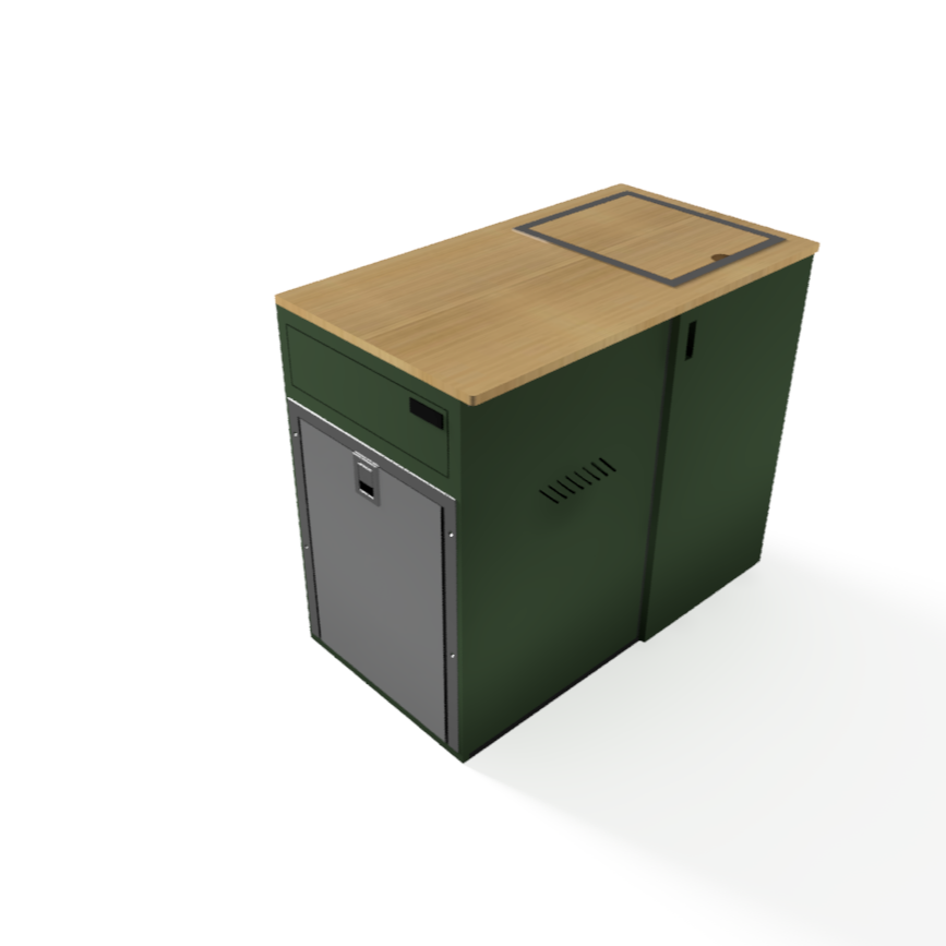 UNAKA GEAR CO. SPRINTER, TRANSIT, OR PROMASTER PASSENGER SIDE VAN KITCHEN