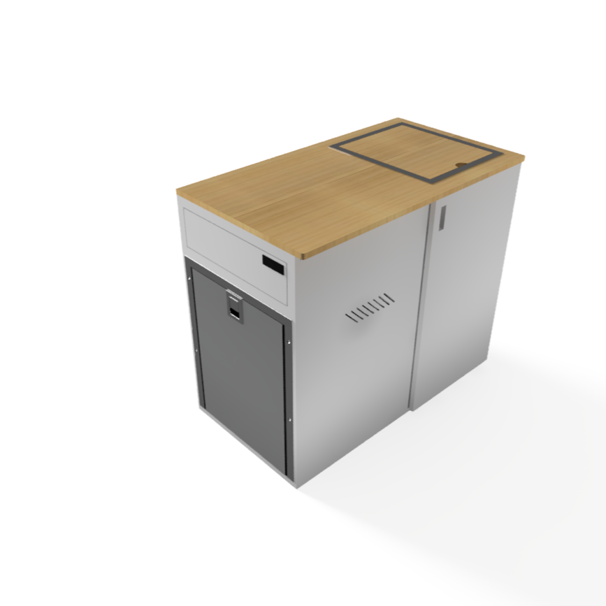 UNAKA GEAR CO. SPRINTER, TRANSIT, OR PROMASTER PASSENGER SIDE VAN KITCHEN