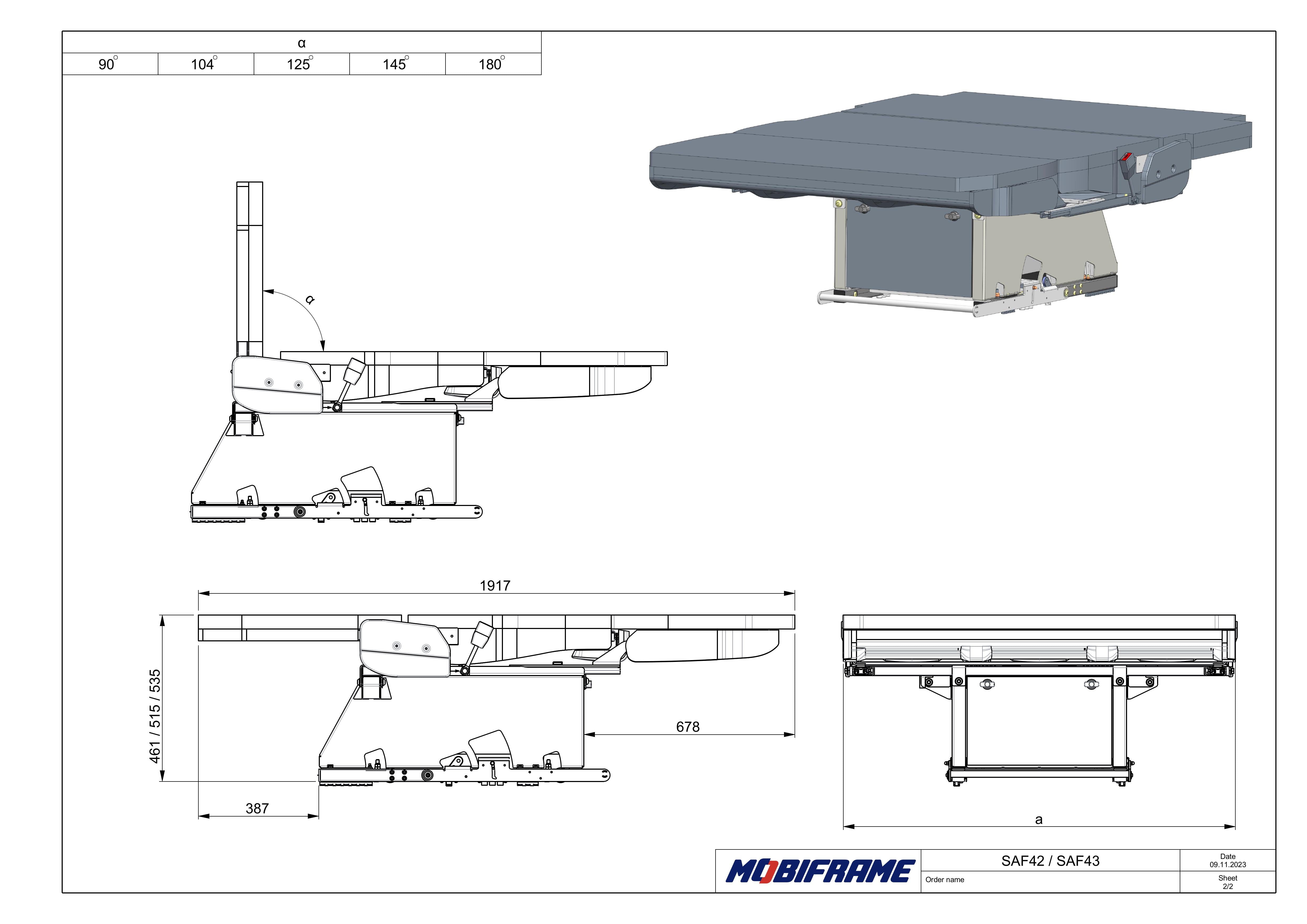 MobiFrame SAF42/43 Seat Bed - Certified Seating and Sleep