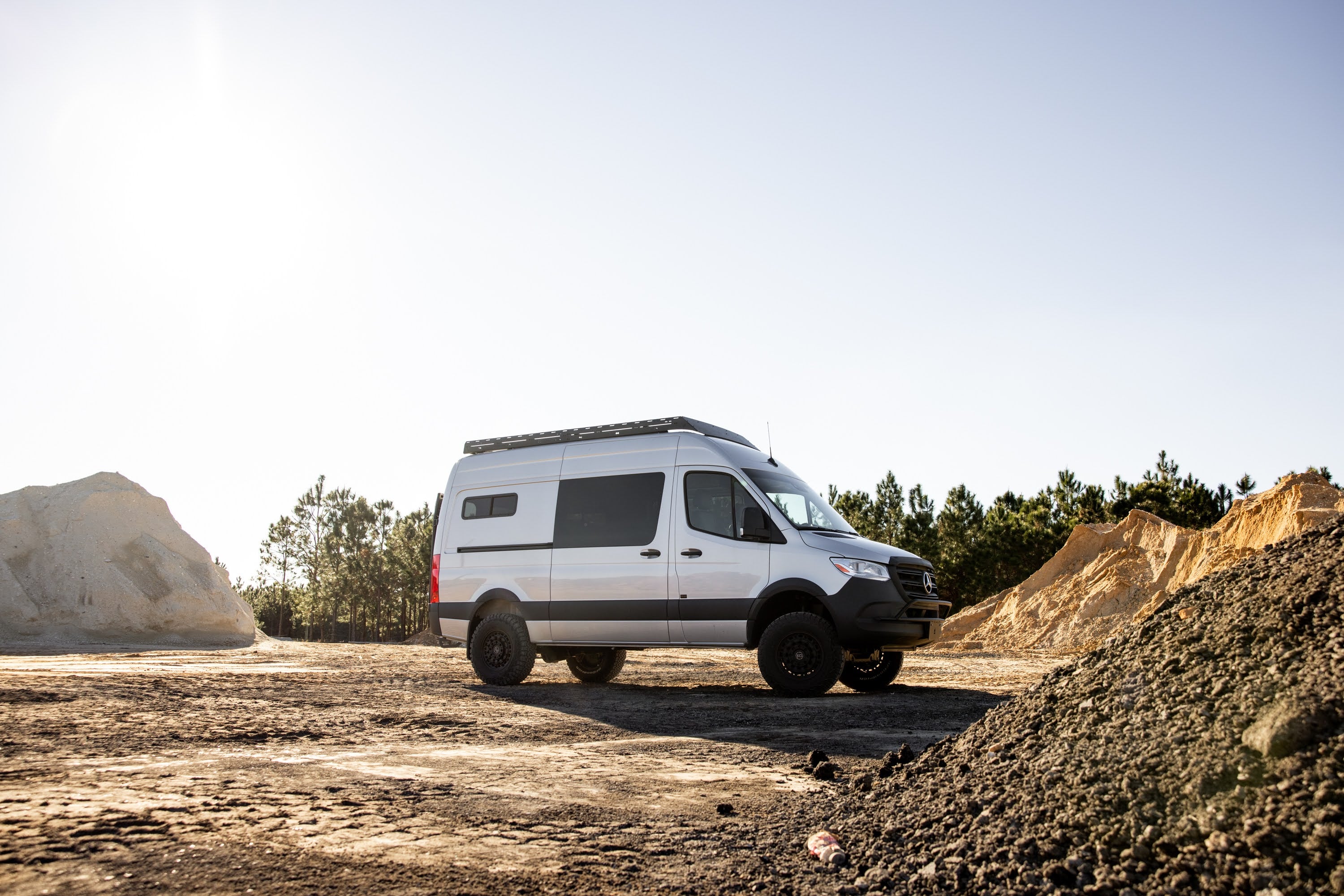 Flatline Van Co. Mercedes Sprinter Sprinter Van Standard Roof Rack , 144" High Roof - Roof Rack Upgrade